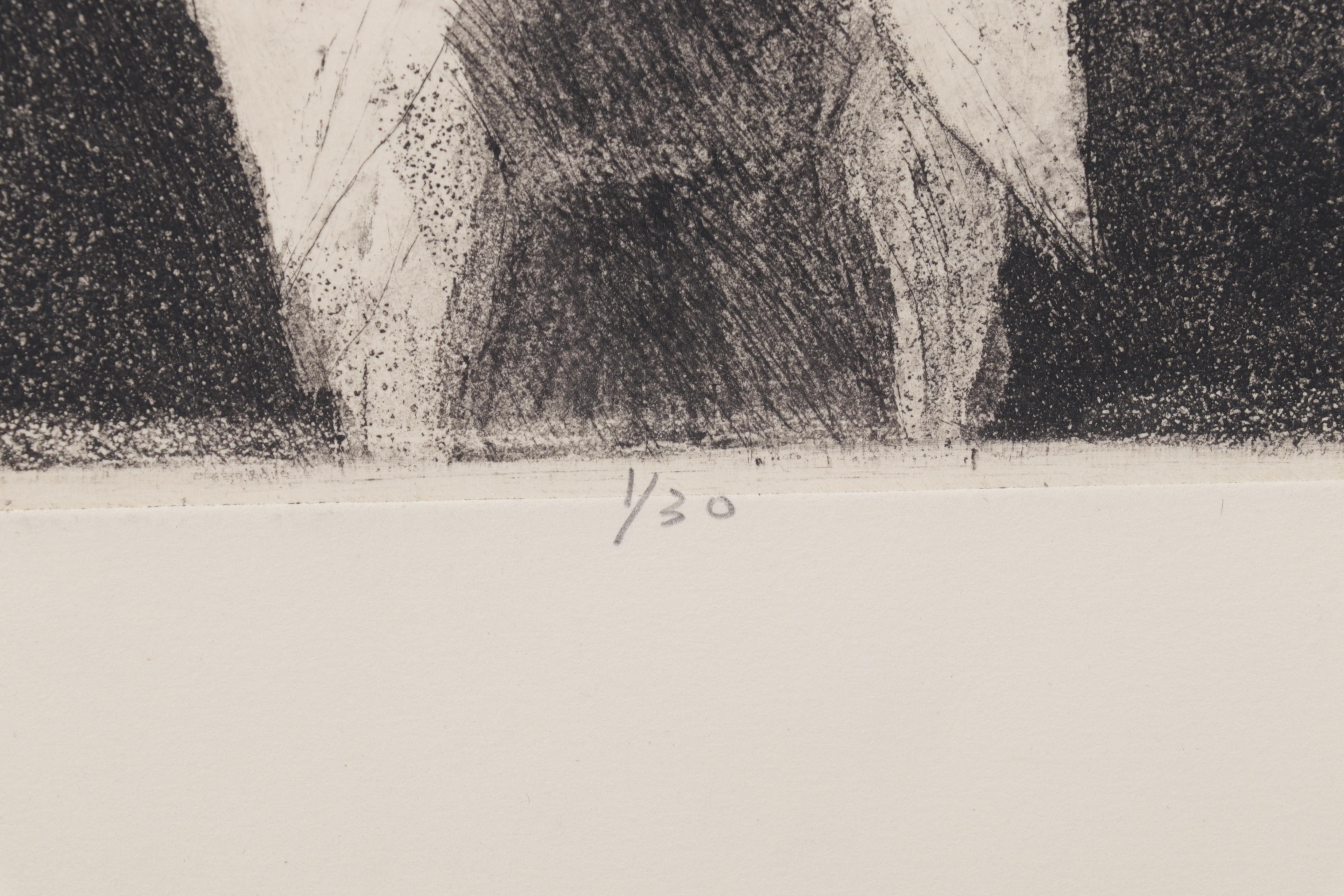 Sidney Chafetz Etching With Aquatint "George Orwell," 1984