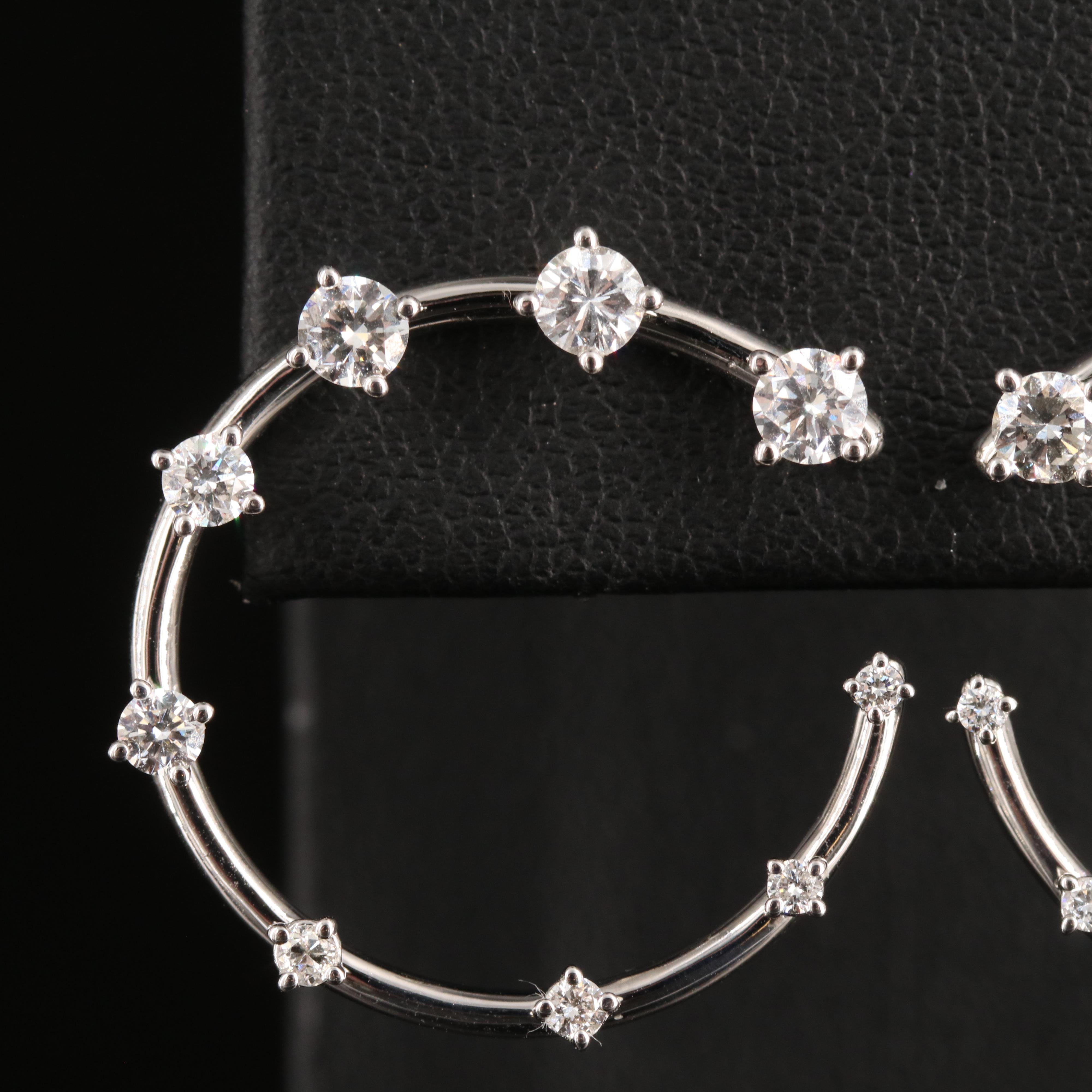 18K 1.31 CTW Diamond Graduated Crescent Earrings