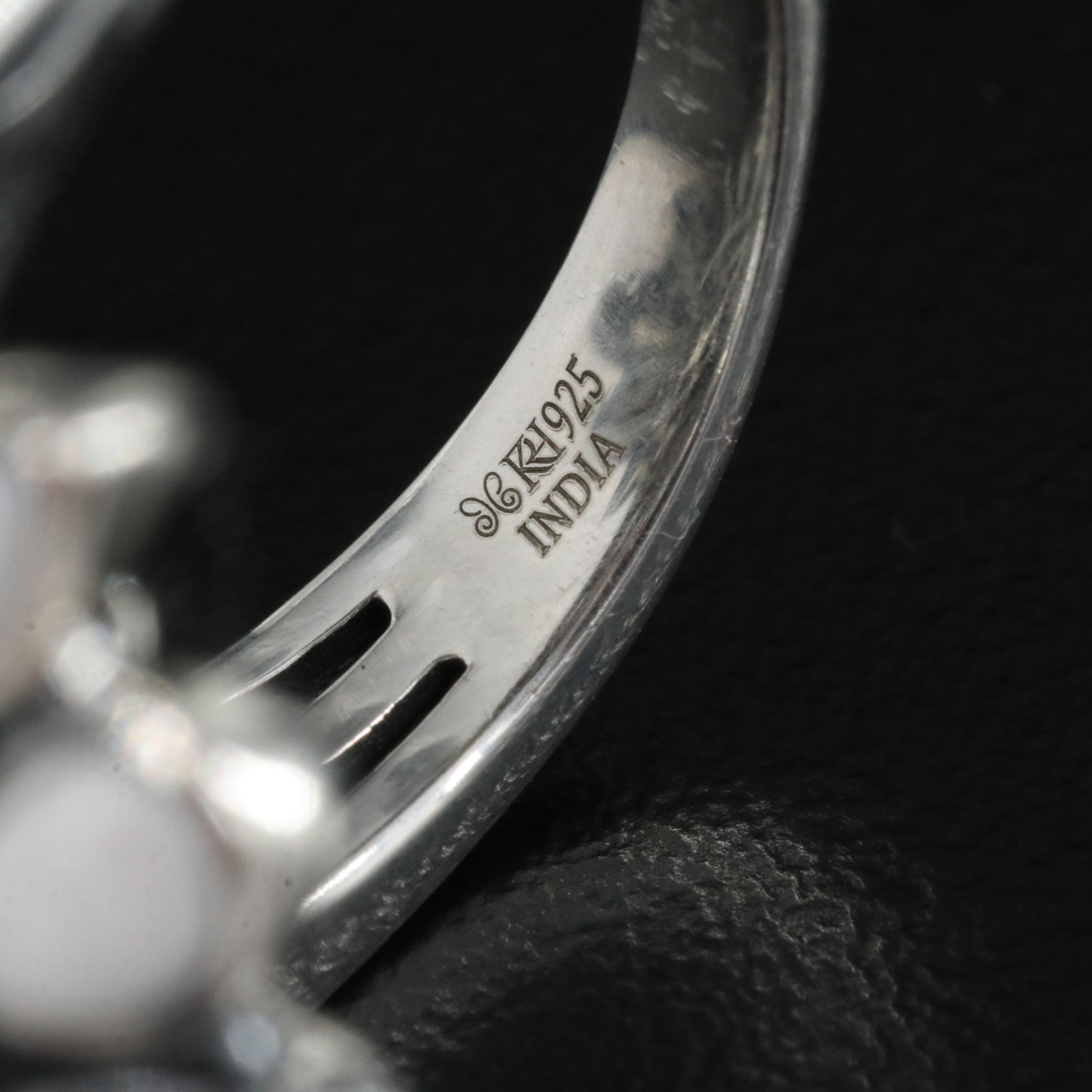 Sterling Charoite and Magnesite Ring