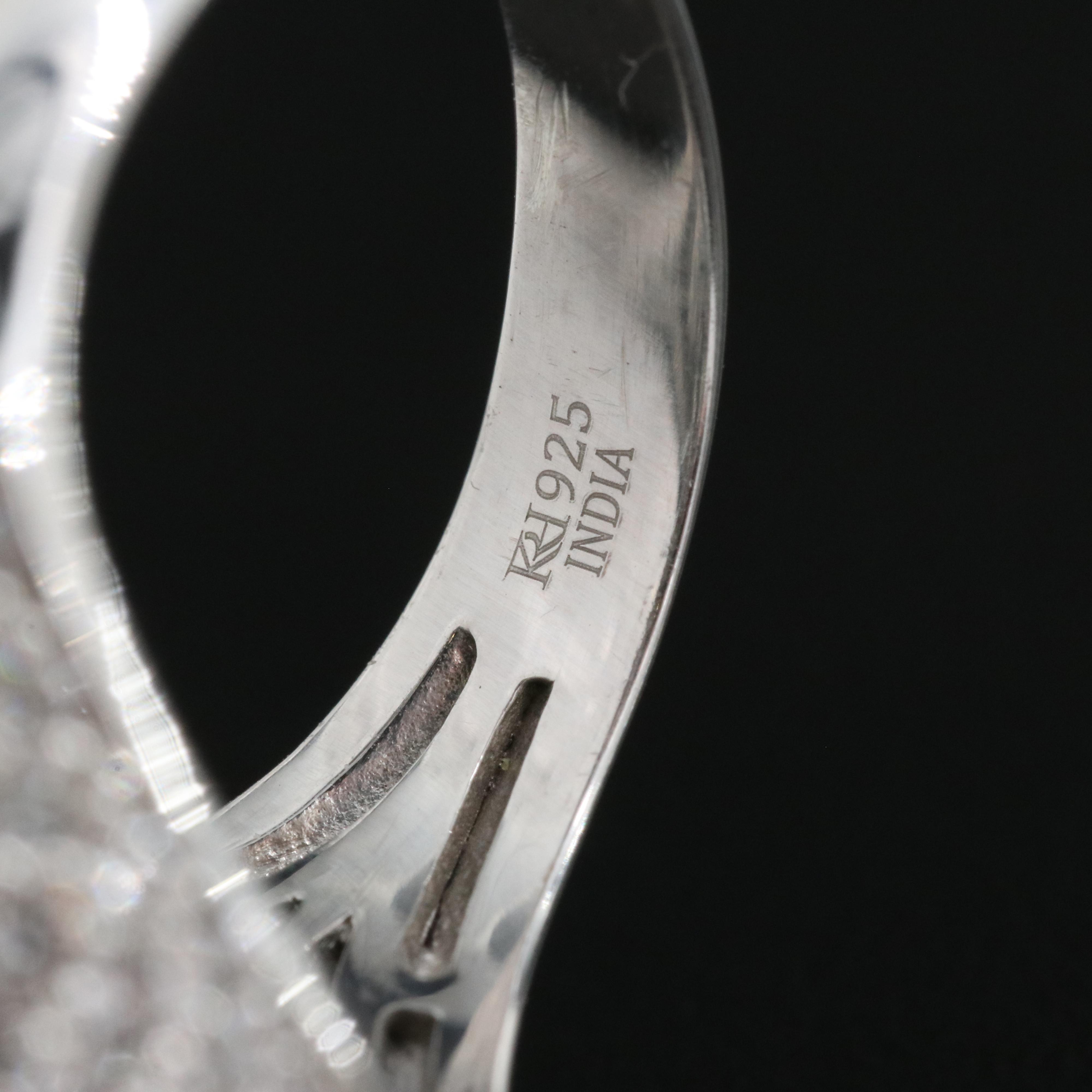 Sterling Turquoise and Zircon Ring