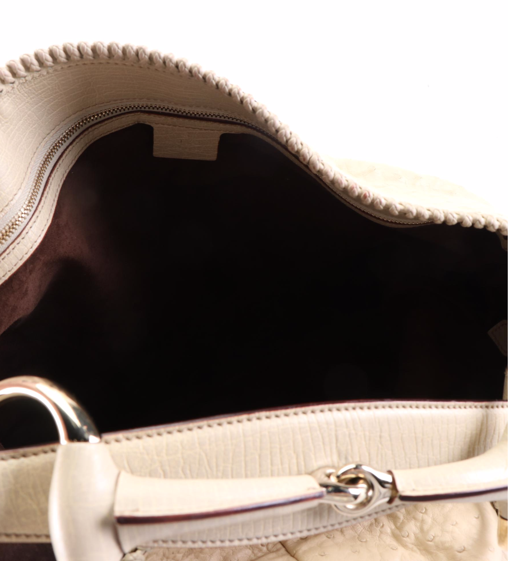 Gucci Horsebit Hobo Bag in Ostrich Leather