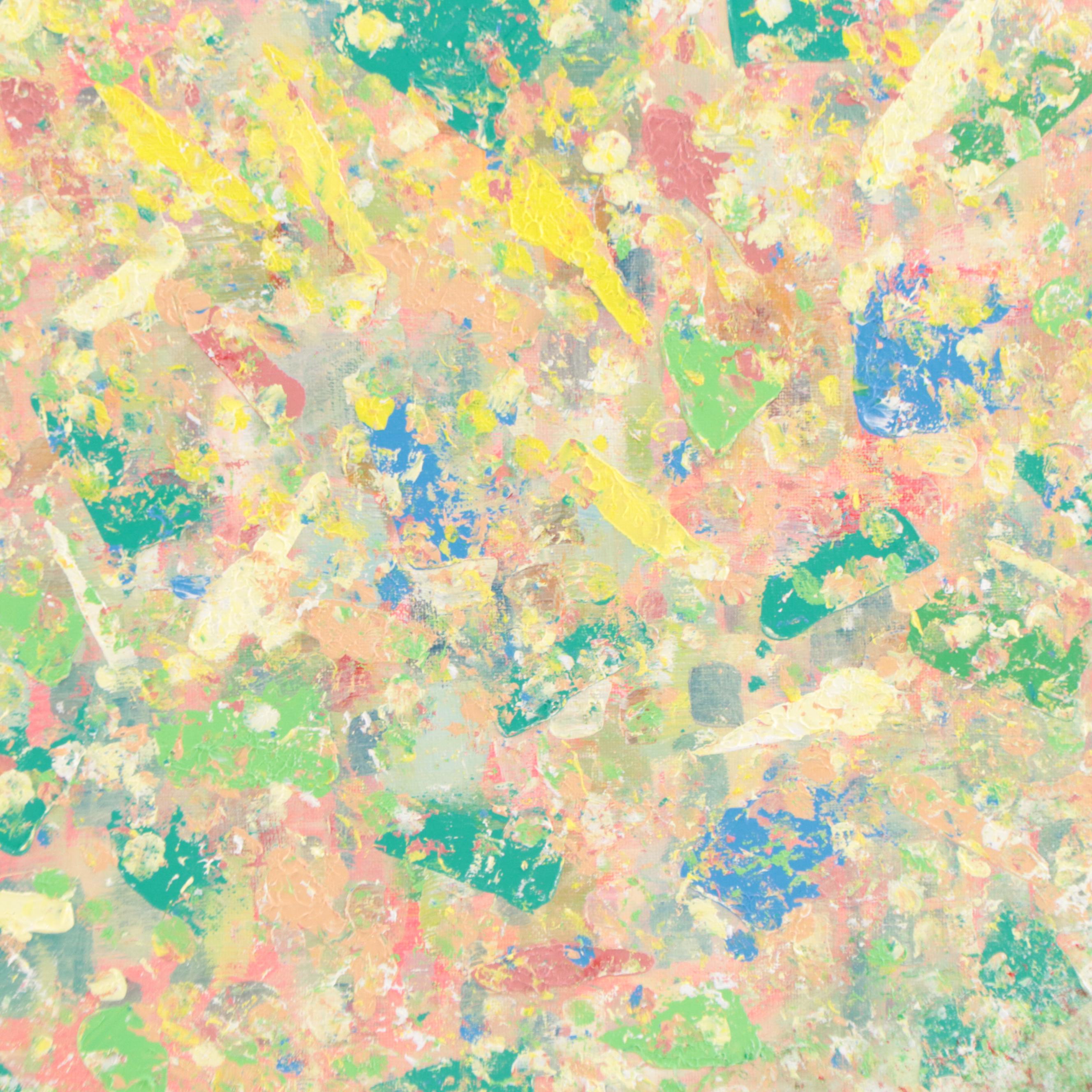 Saul Gefen Acrylic Painting "In the Park," 2023