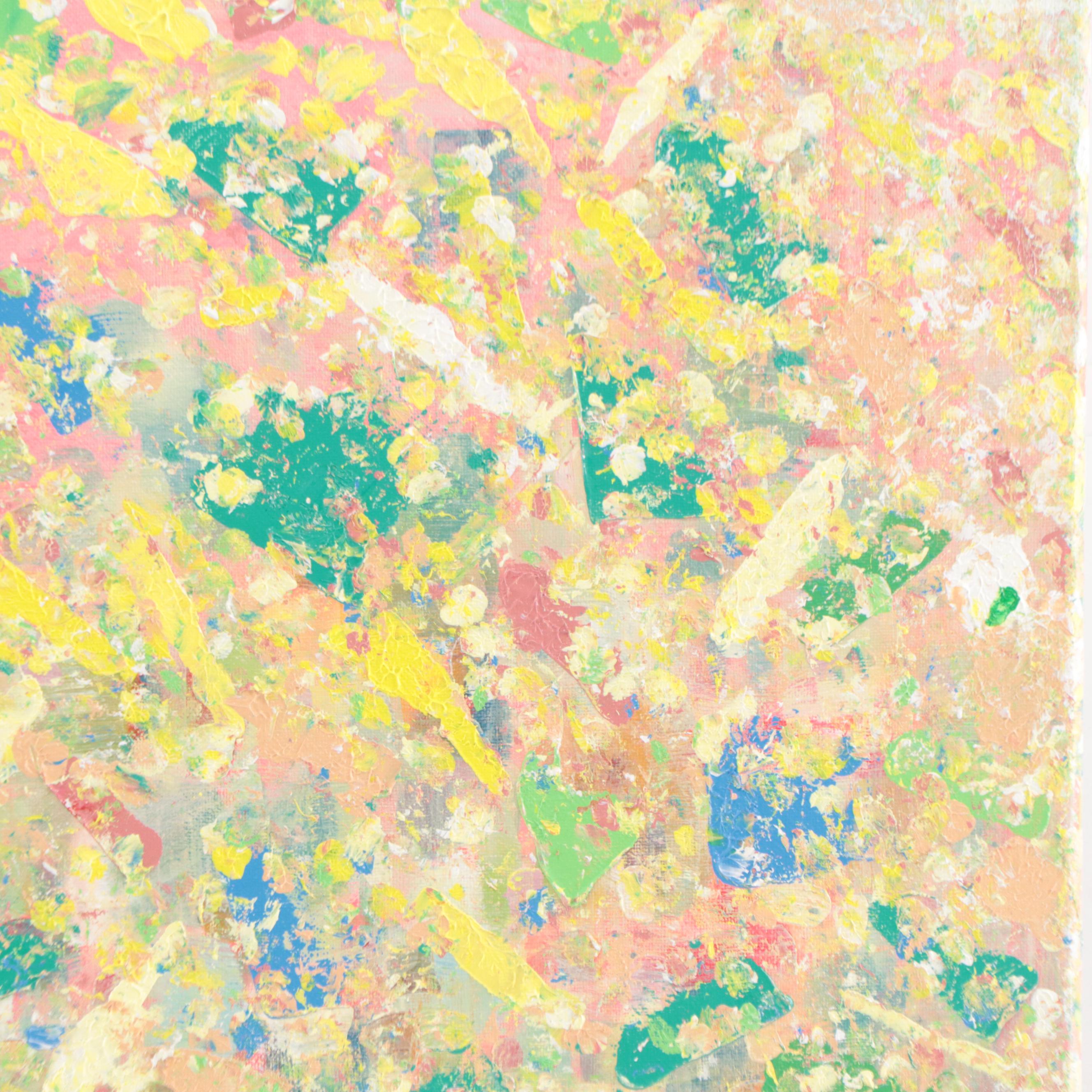 Saul Gefen Acrylic Painting "In the Park," 2023