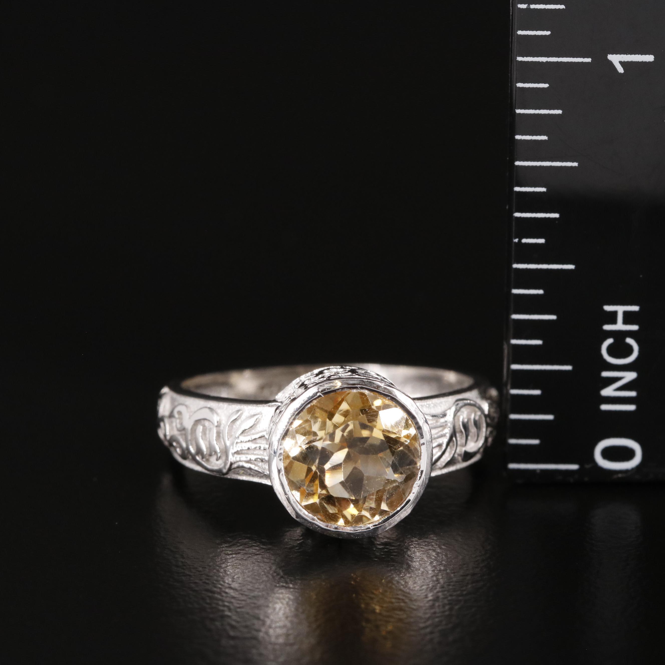 Sterling Citrine Ring