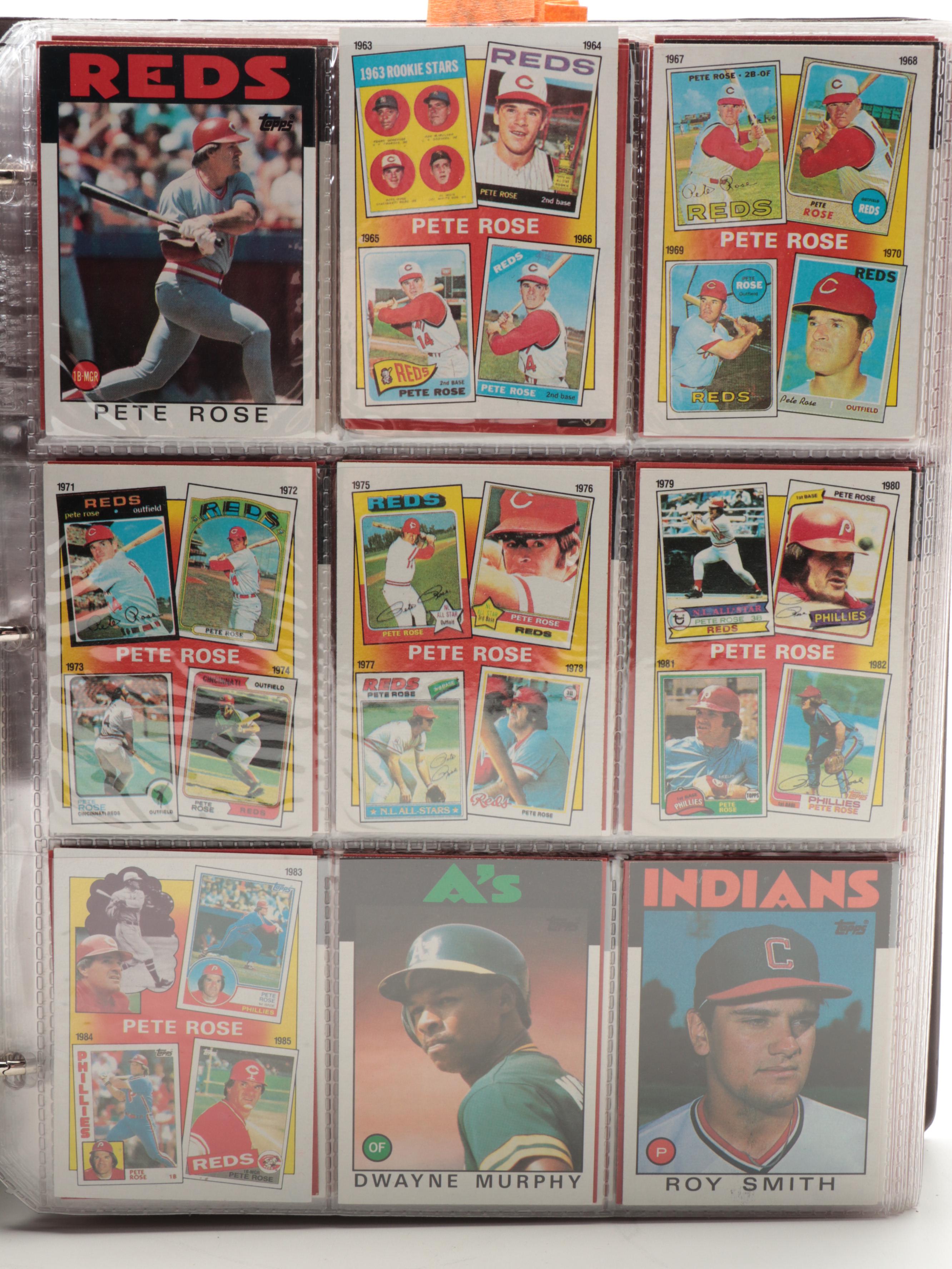 1984, 1986 and 1987 Topps, Topps Traded Baseball Cards with Rose, Jackson, More