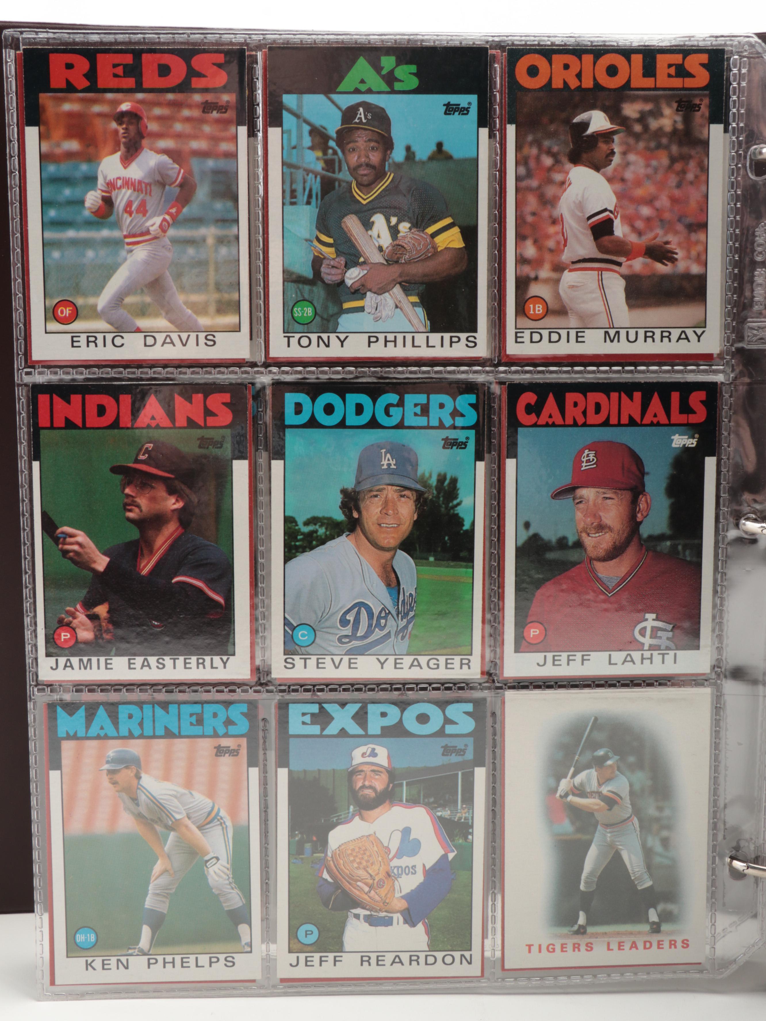 1984, 1986 and 1987 Topps, Topps Traded Baseball Cards with Rose, Jackson, More