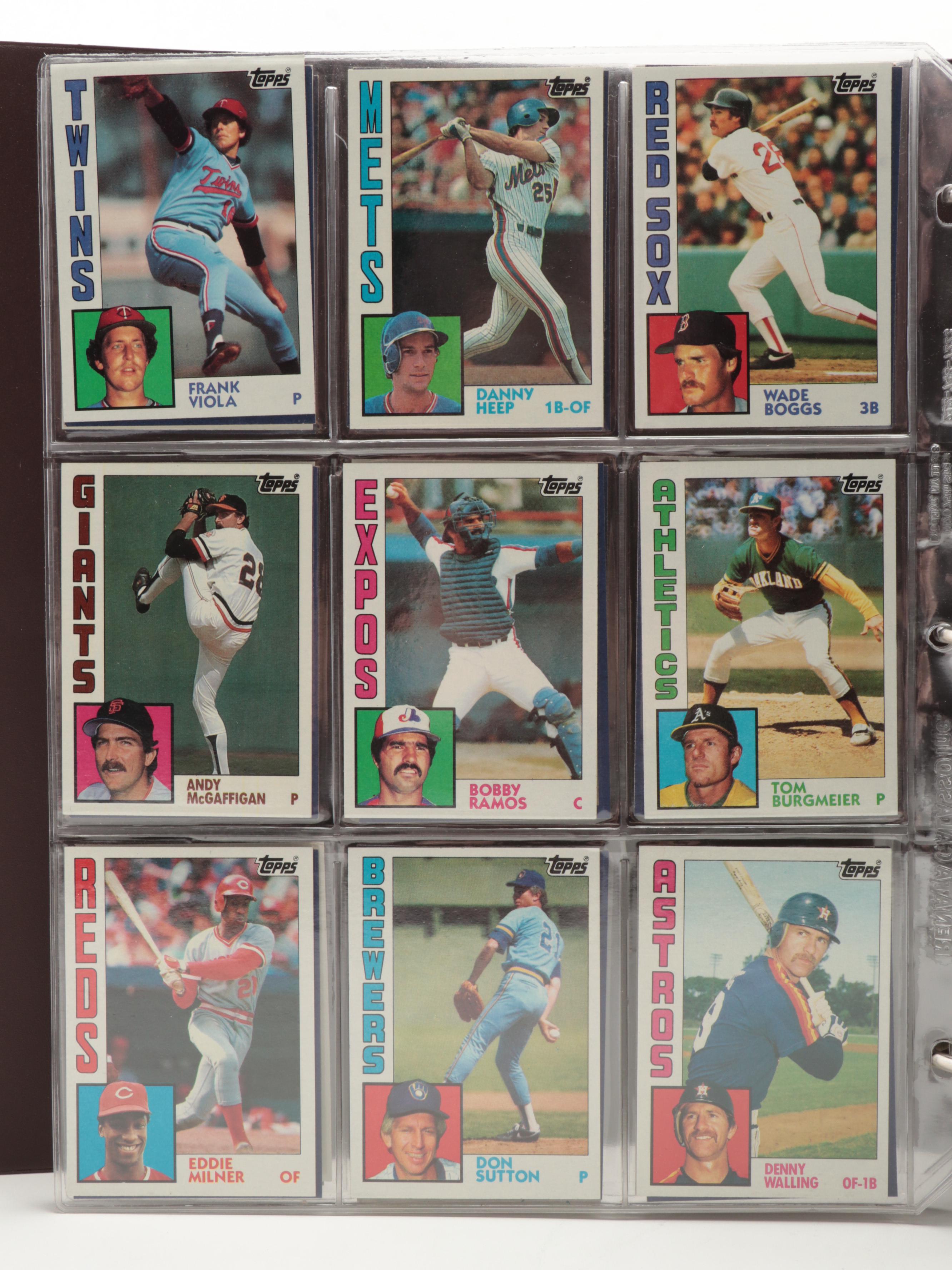 1984, 1986 and 1987 Topps, Topps Traded Baseball Cards with Rose, Jackson, More