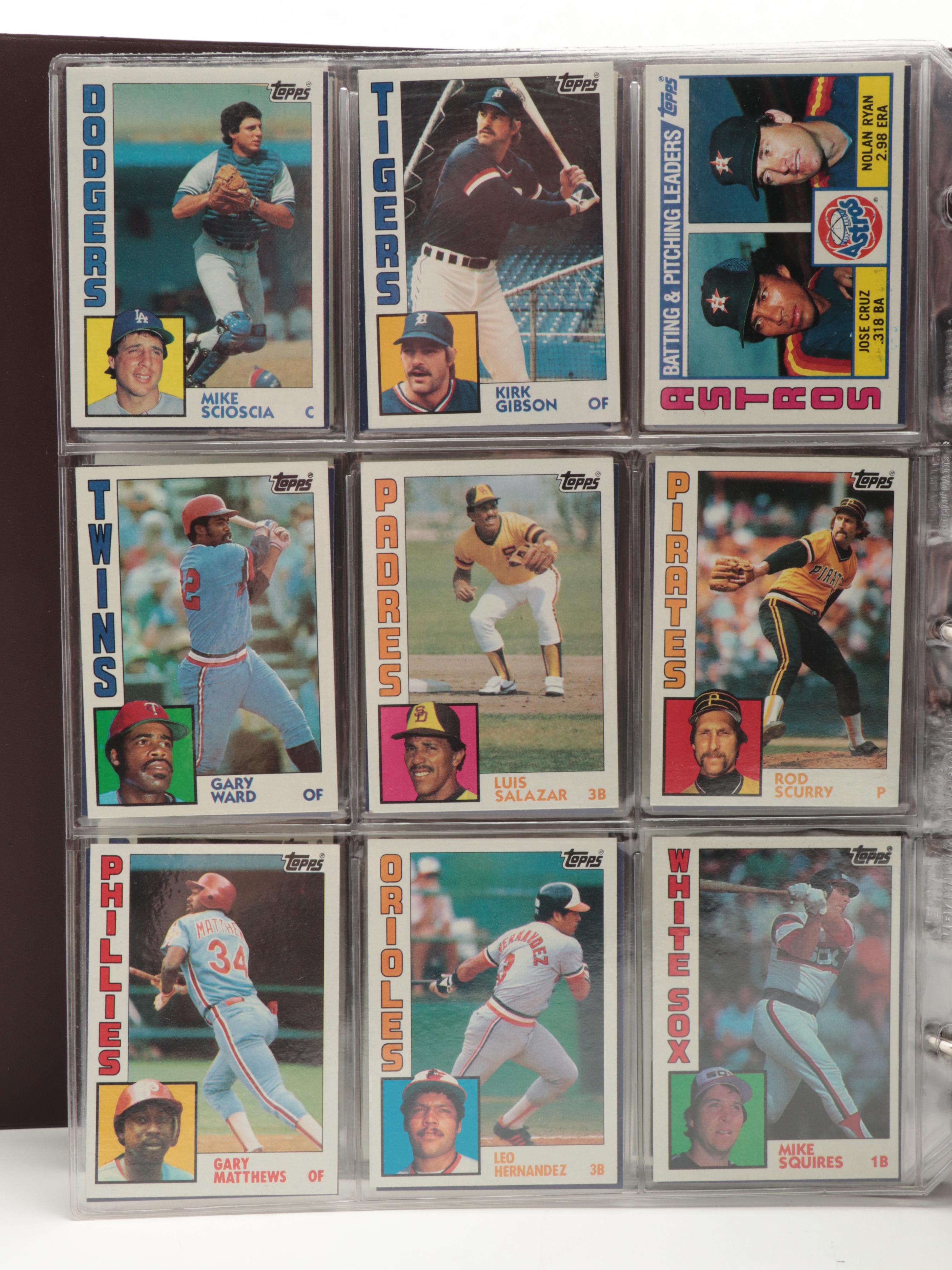 1984, 1986 and 1987 Topps, Topps Traded Baseball Cards with Rose, Jackson, More