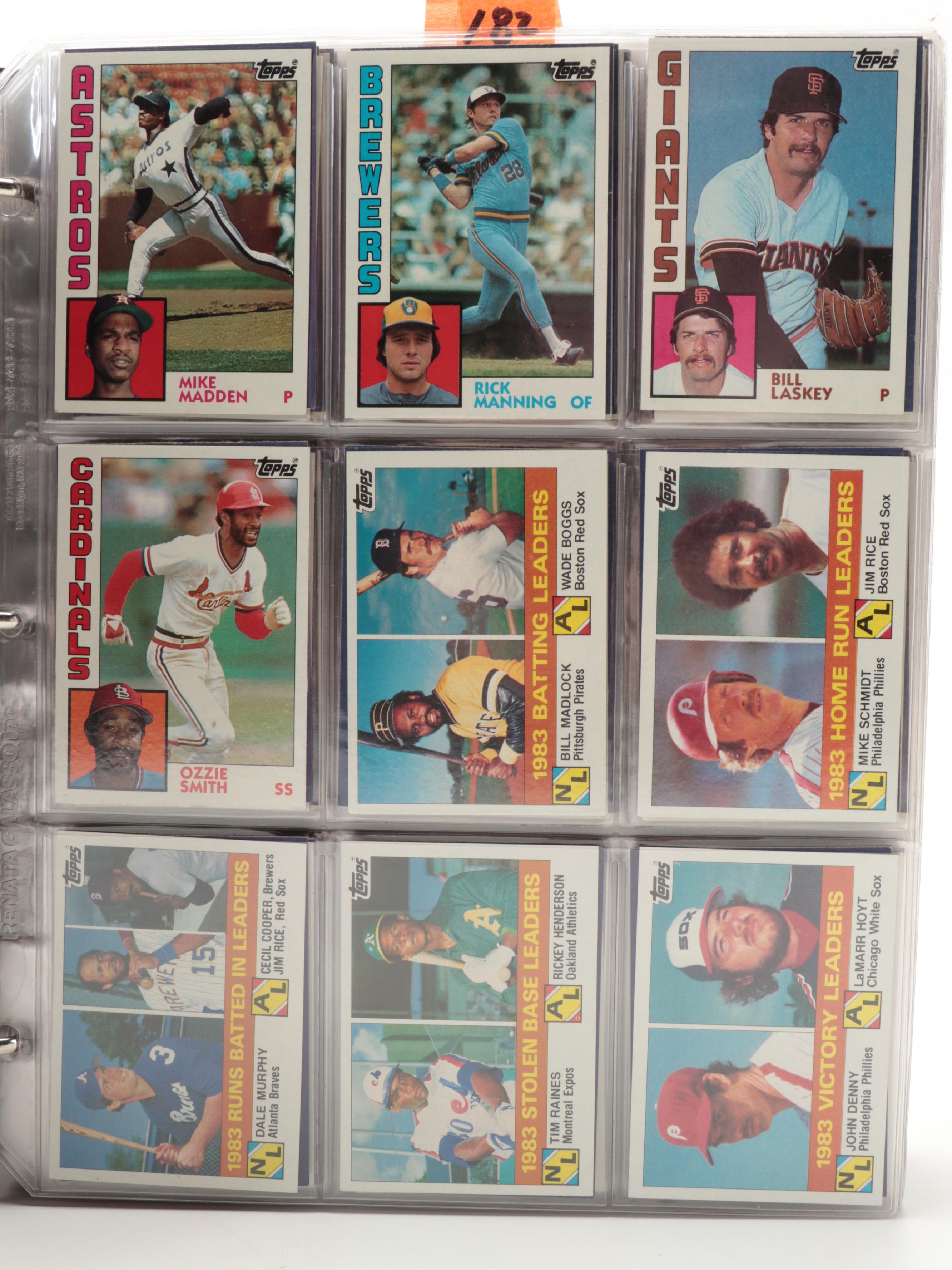 1984, 1986 and 1987 Topps, Topps Traded Baseball Cards with Rose, Jackson, More