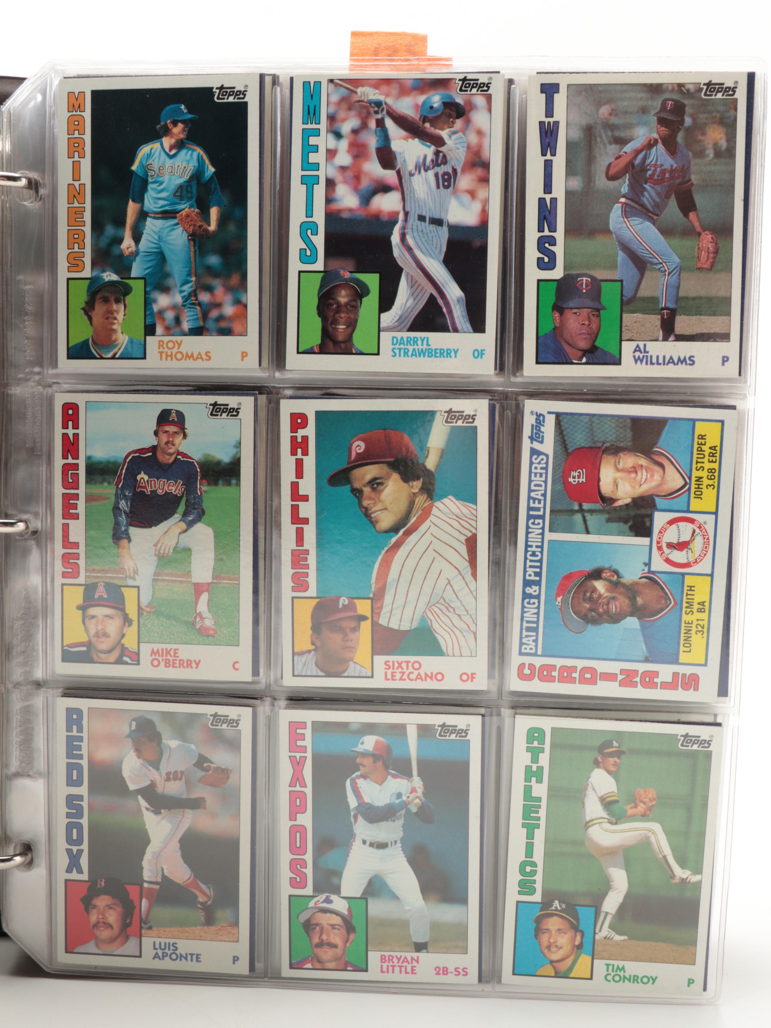 1984, 1986 and 1987 Topps, Topps Traded Baseball Cards with Rose, Jackson, More