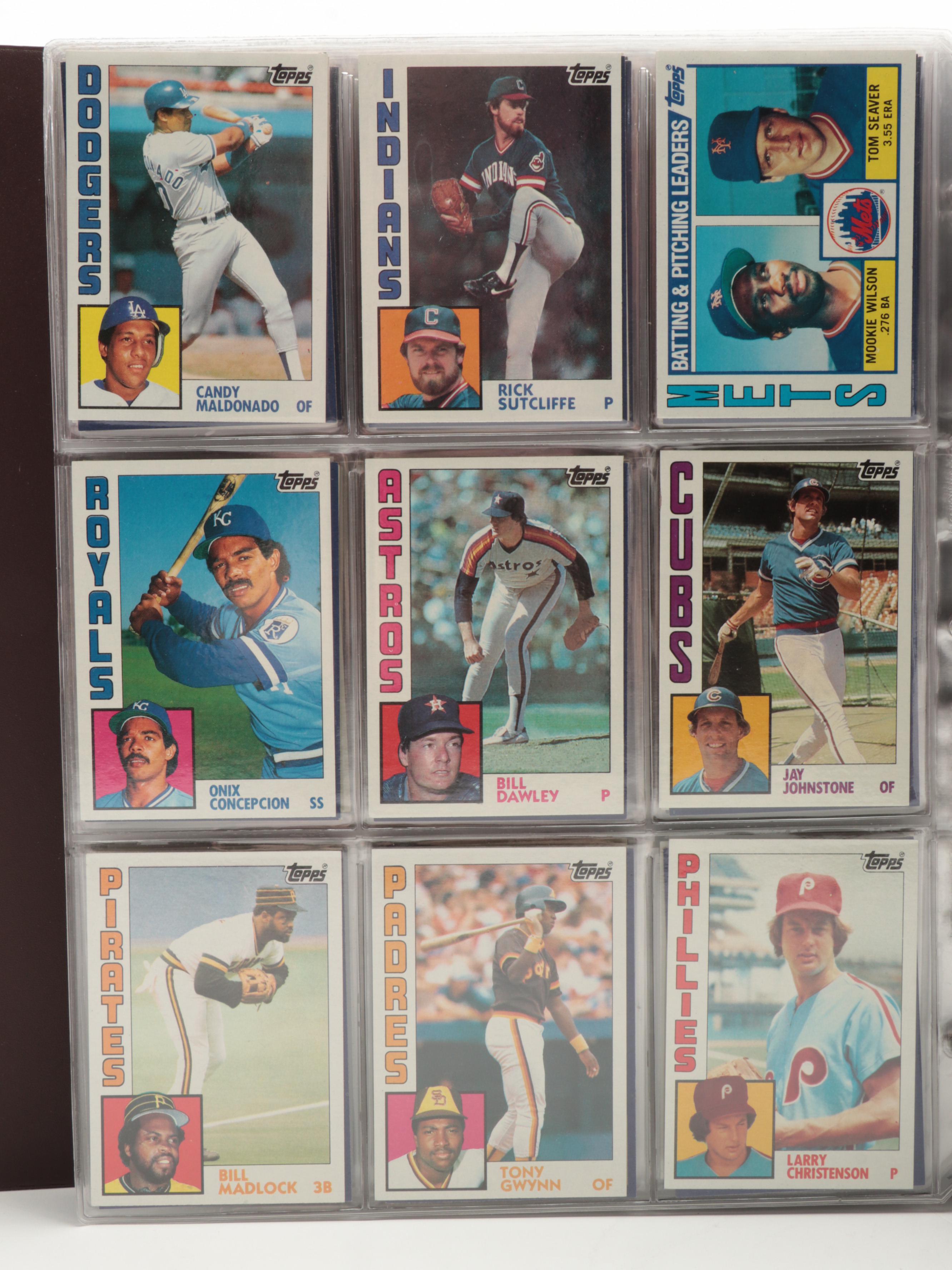 1984, 1986 and 1987 Topps, Topps Traded Baseball Cards with Rose, Jackson, More