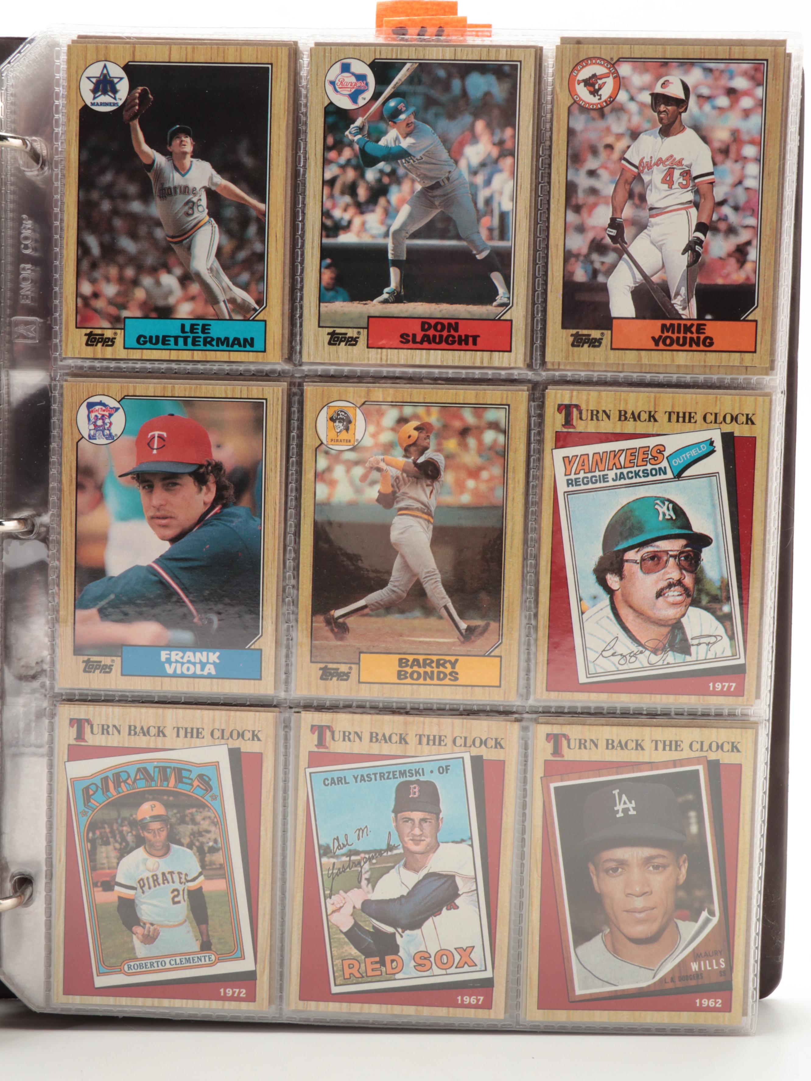 1984, 1986 and 1987 Topps, Topps Traded Baseball Cards with Rose, Jackson, More