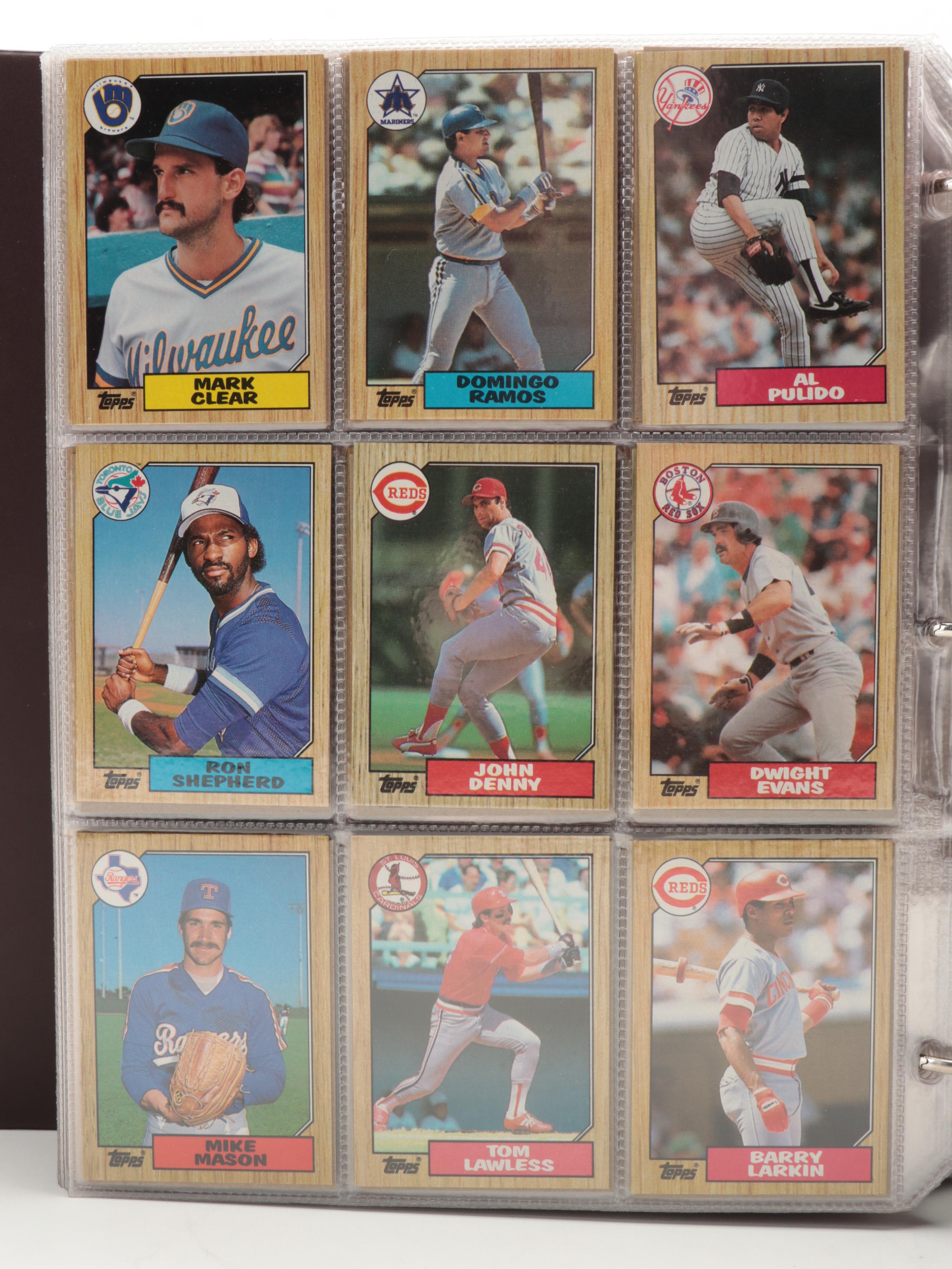 1984, 1986 and 1987 Topps, Topps Traded Baseball Cards with Rose, Jackson, More