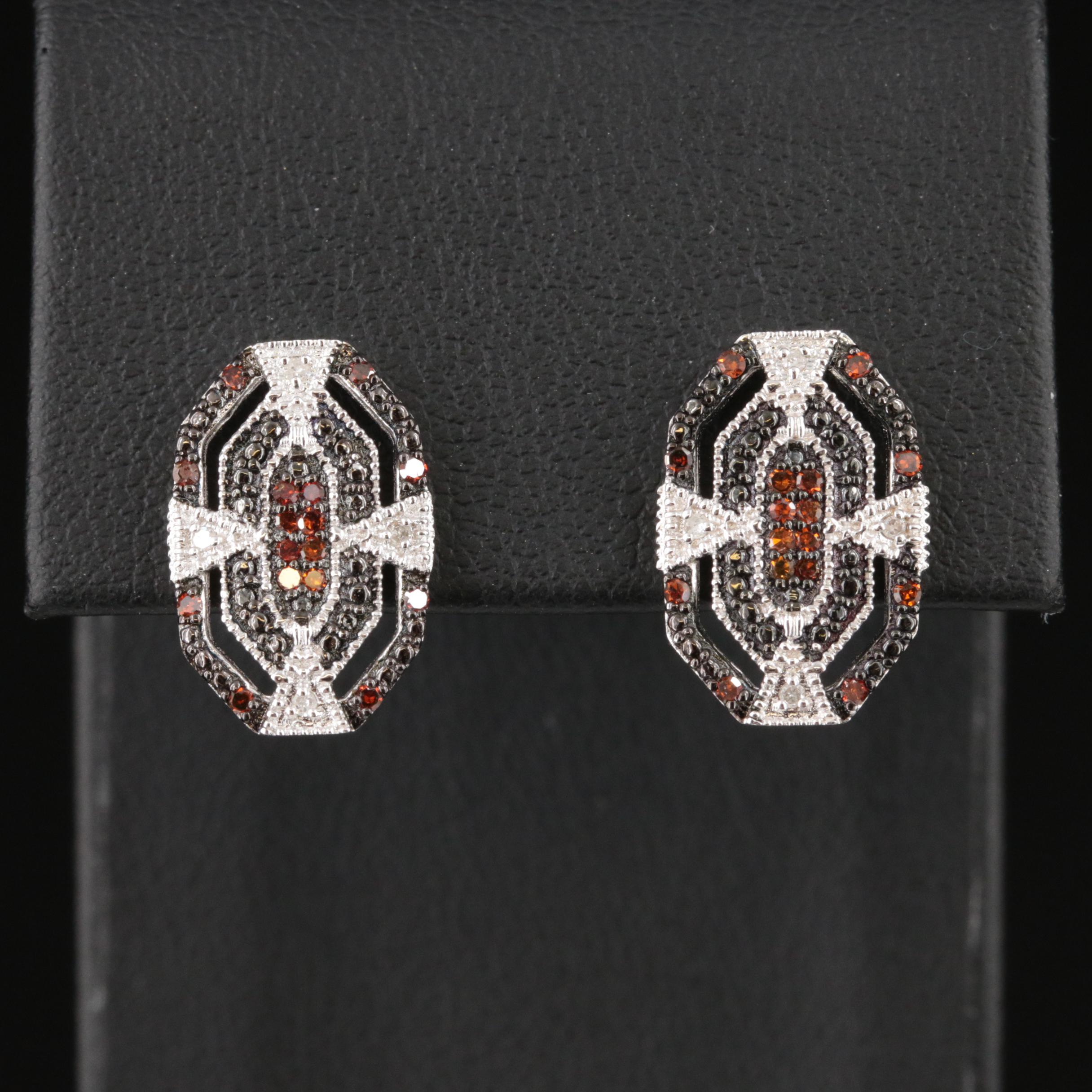 Sterling Diamond Earrings