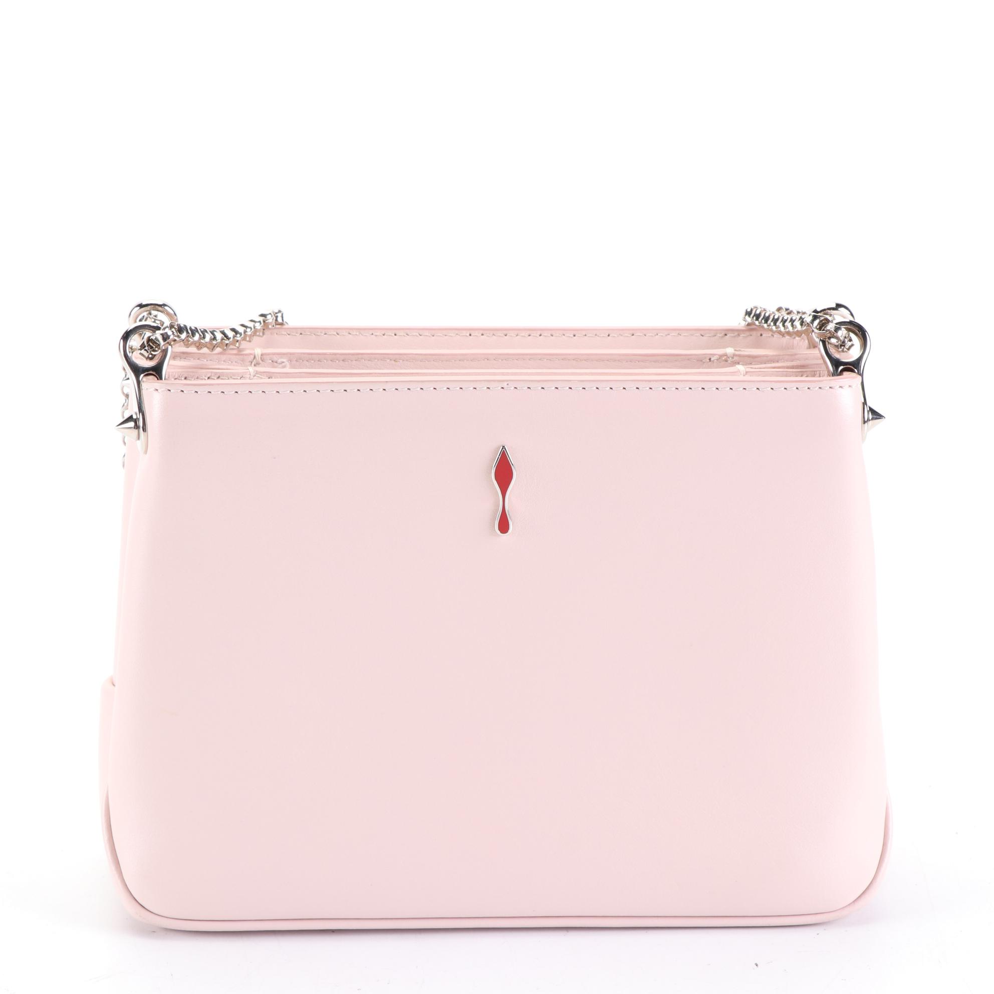Christian Louboutin Triloubi Spike Studded Leather Chain Strap Bag