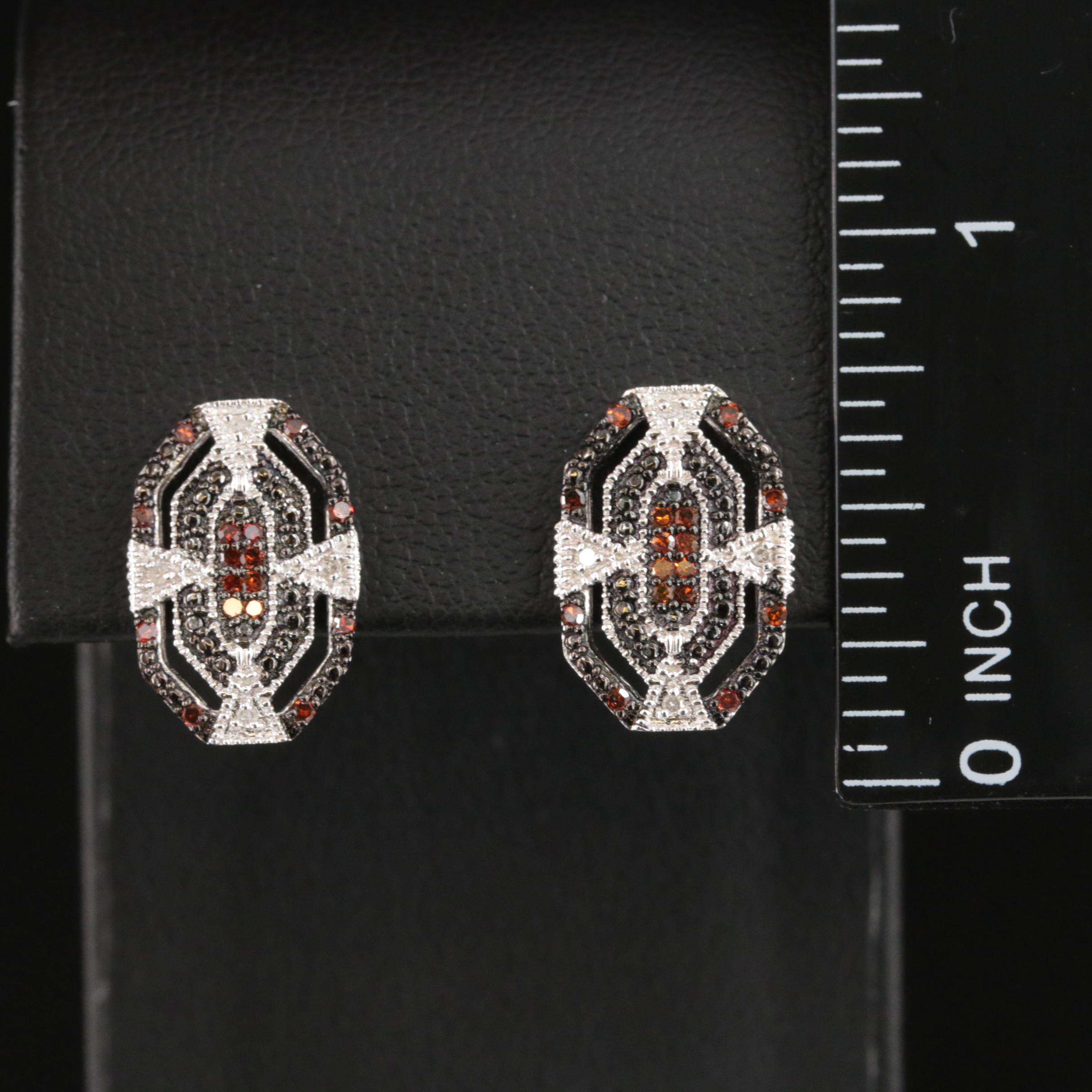 Sterling Diamond Earrings