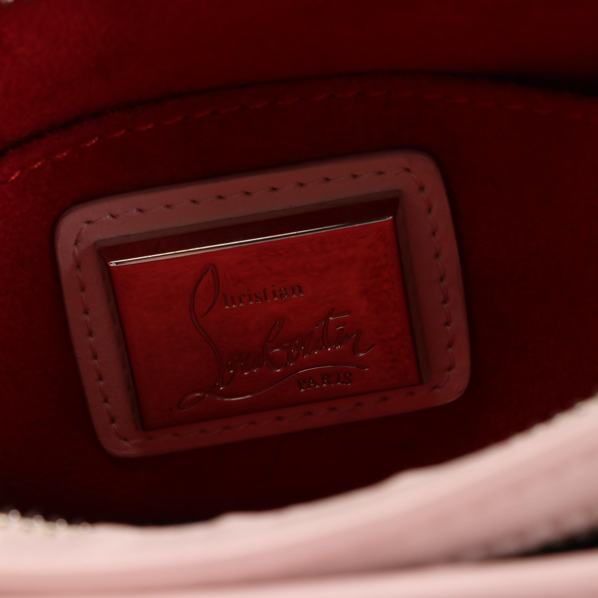 Christian Louboutin Triloubi Spike Studded Leather Chain Strap Bag