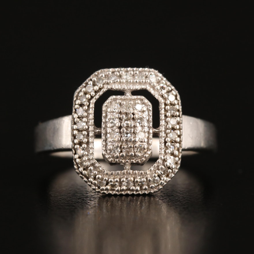 Sterling Diamond Ring