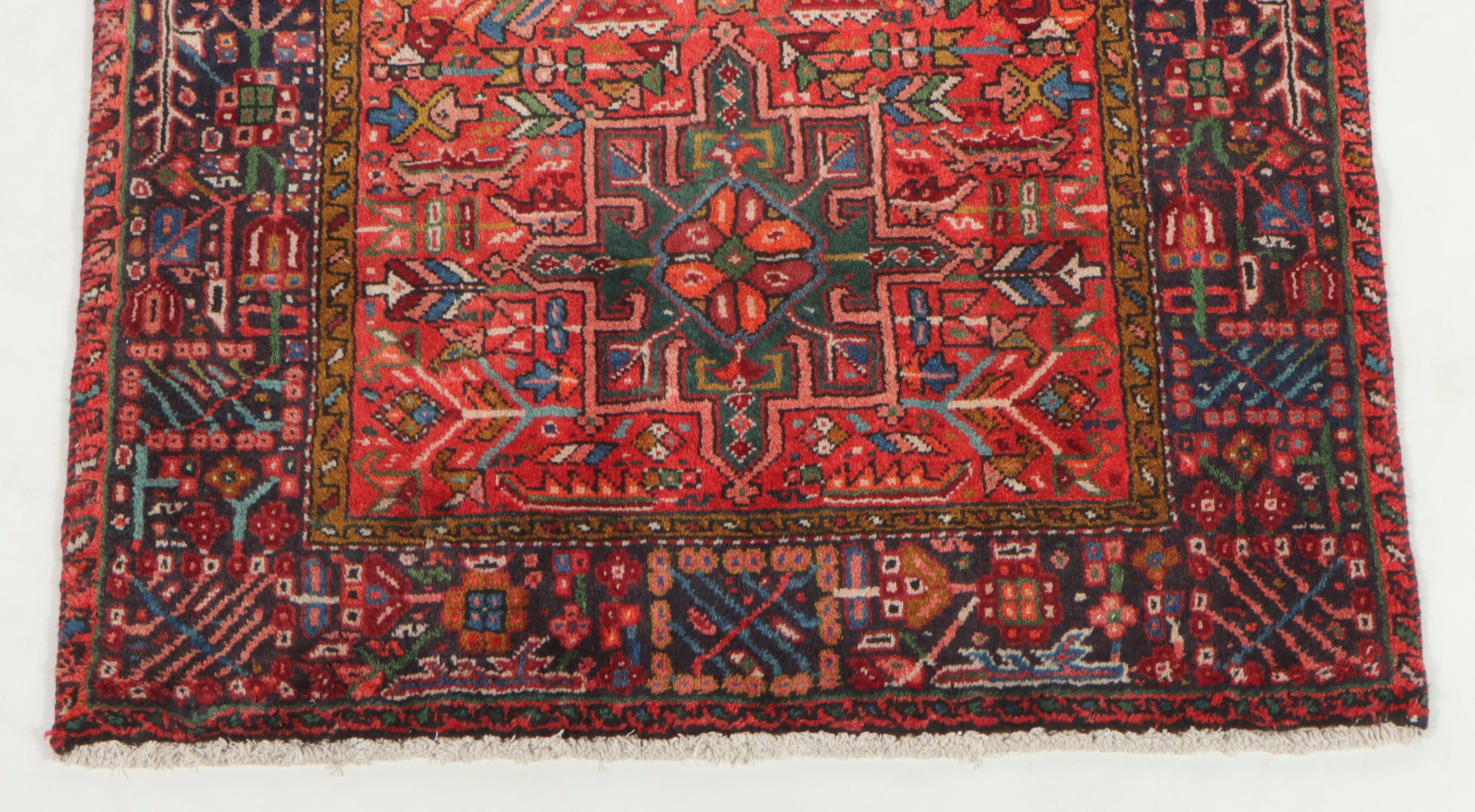 3'4 x 9'1 Hand-Knotted Persian Karaja Long Rug