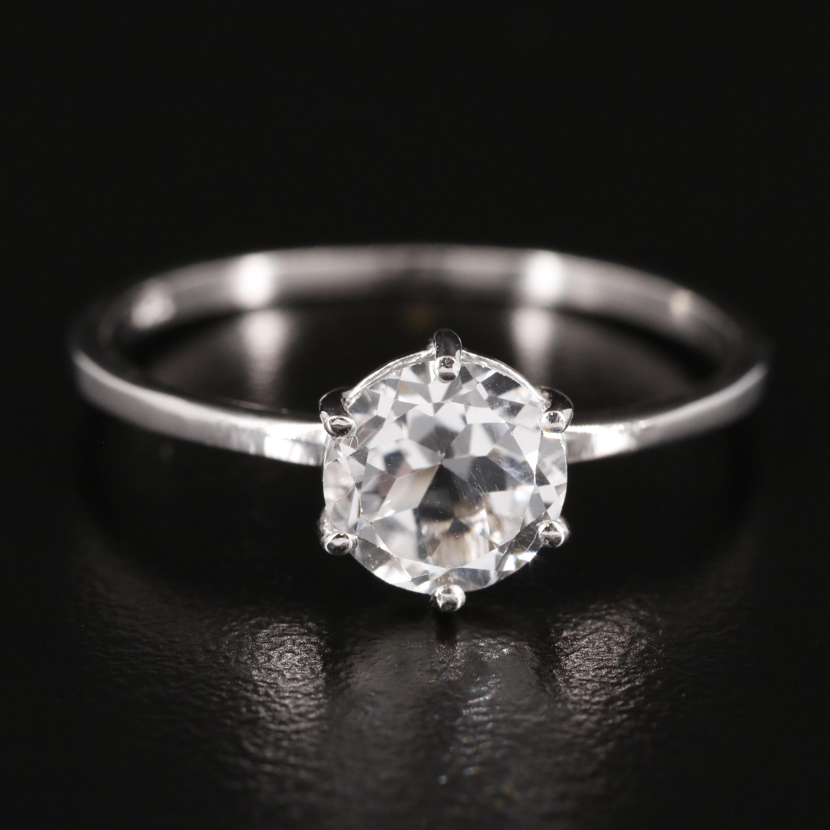 Sterling White Topaz Ring
