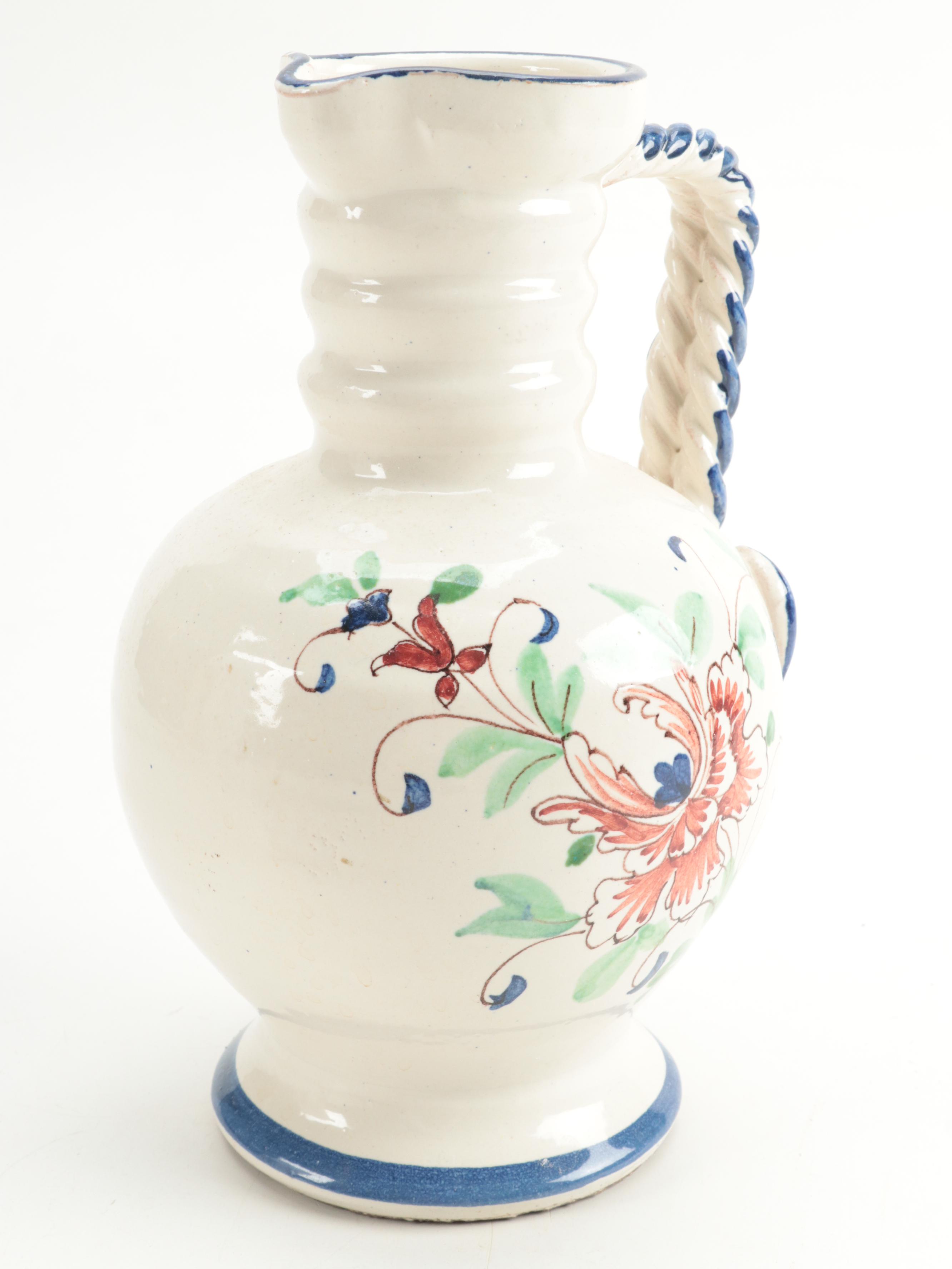 Italian Faïence Earthenware Jug