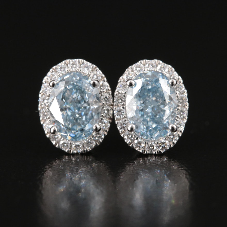 14K 2.11 CTW Lab Grown Diamond Stud Earrings