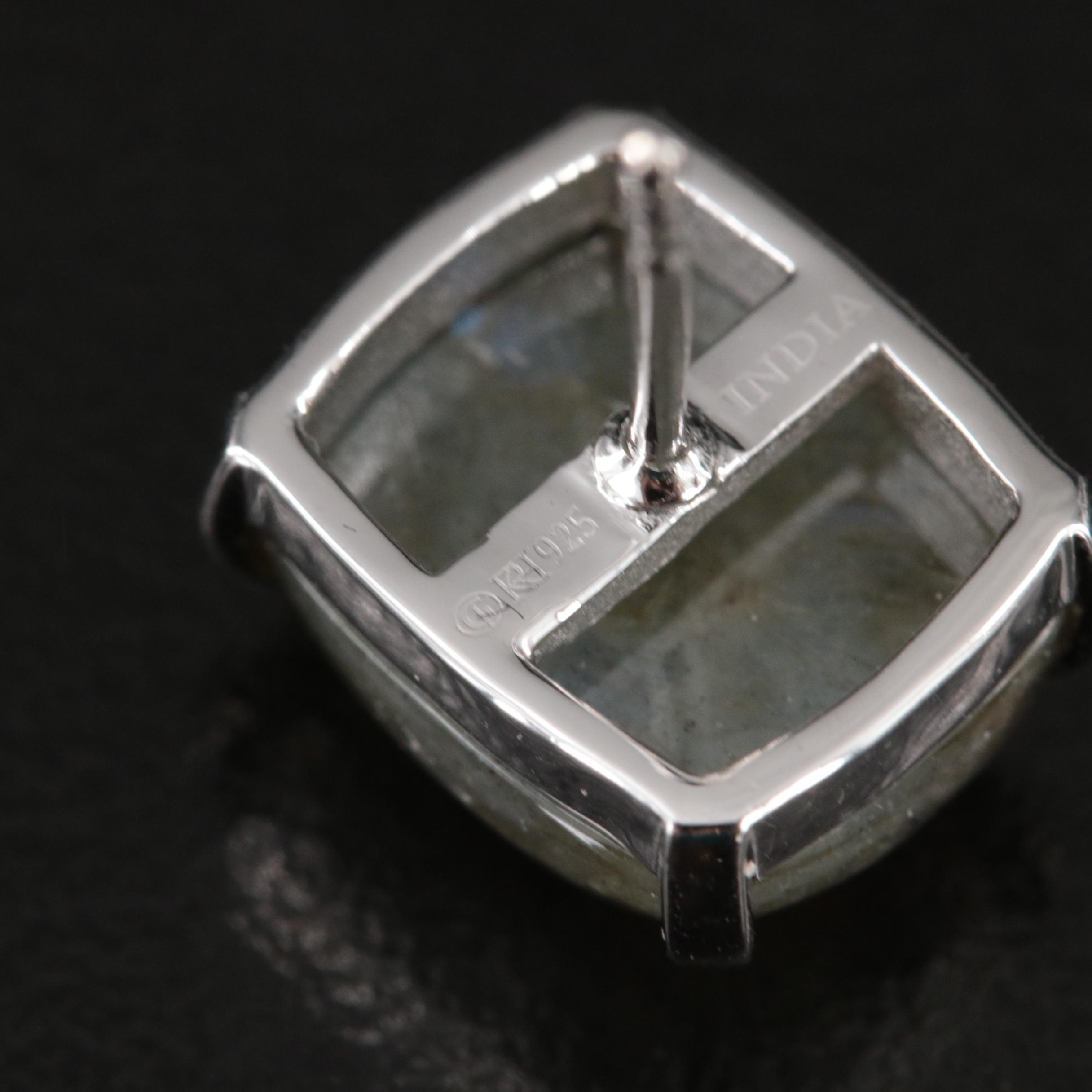 Sterling Labradorite and Zircon Earrings and Jackets