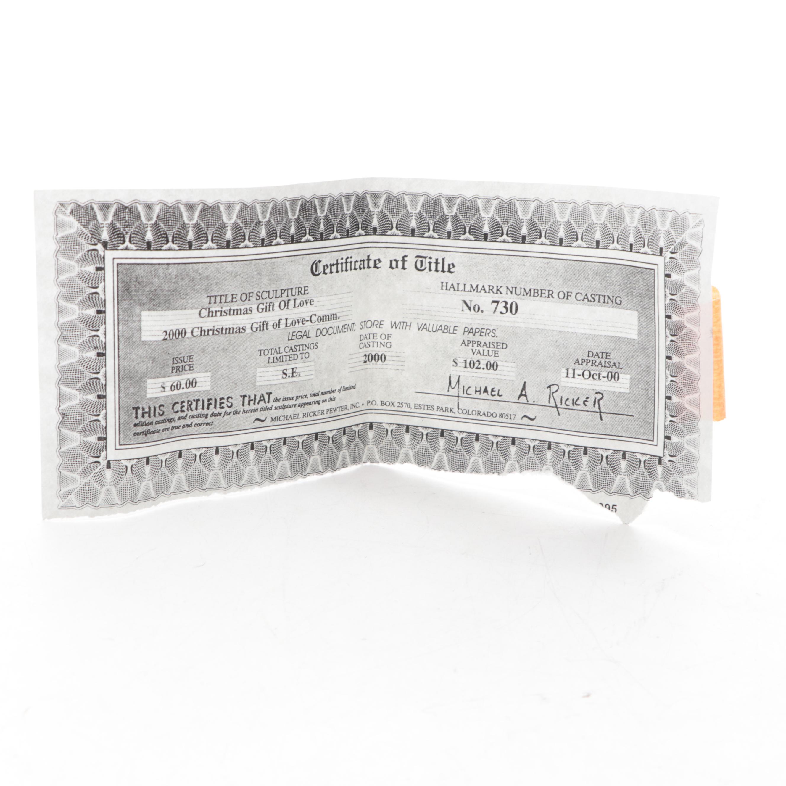 Michael A. Ricker Pewter Figurines