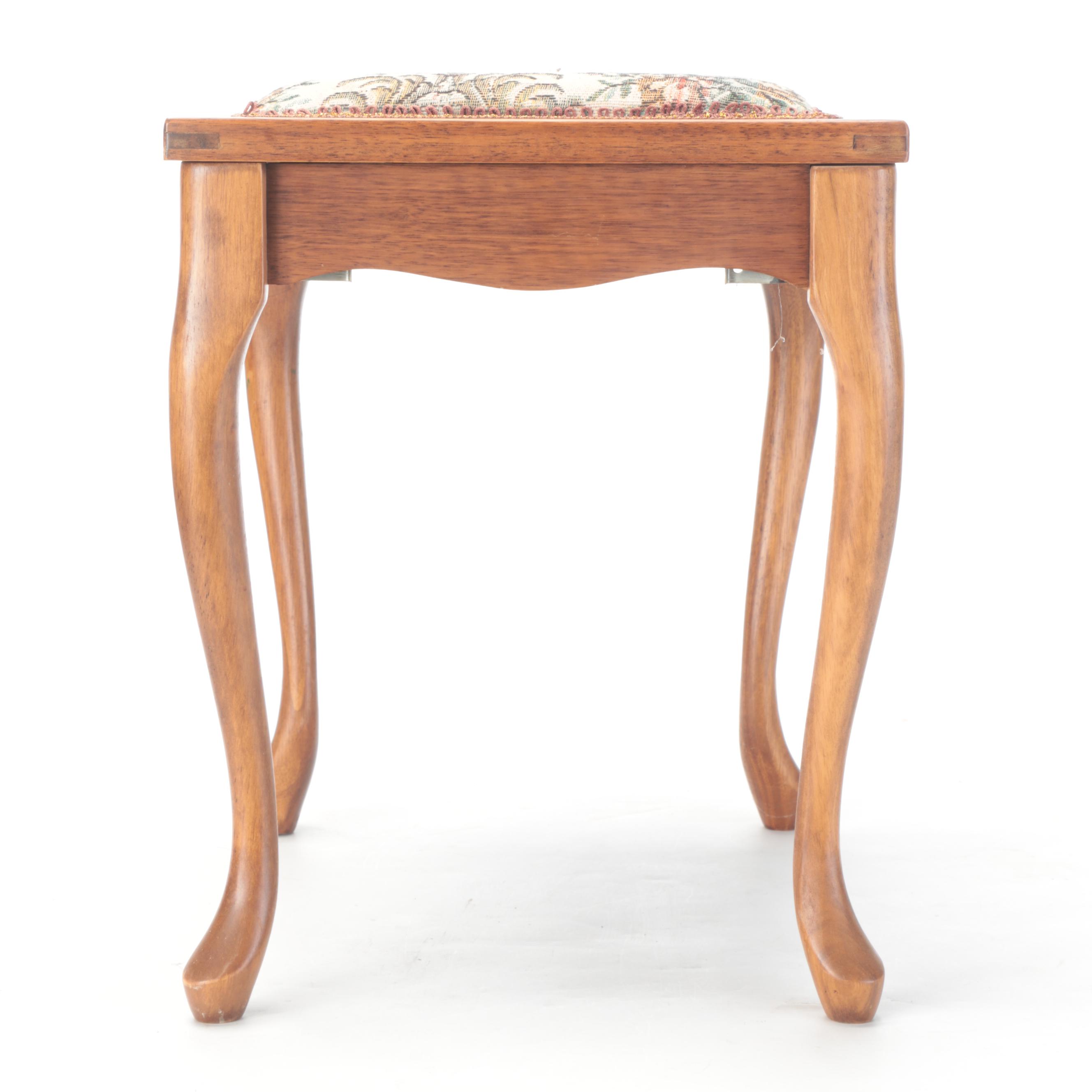 Queen Anne Style Mahogany Footstool
