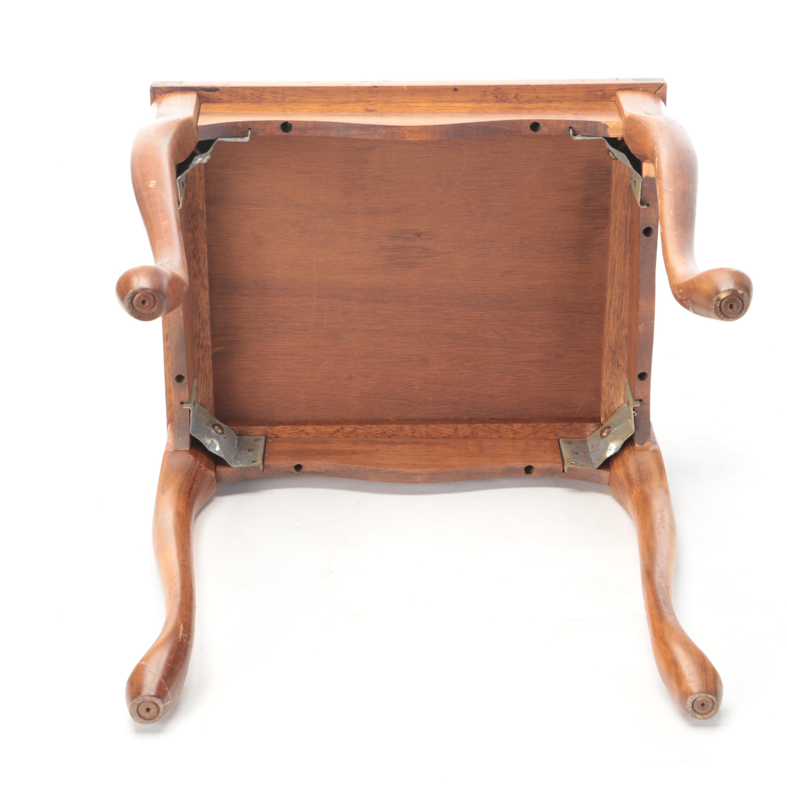 Queen Anne Style Mahogany Footstool