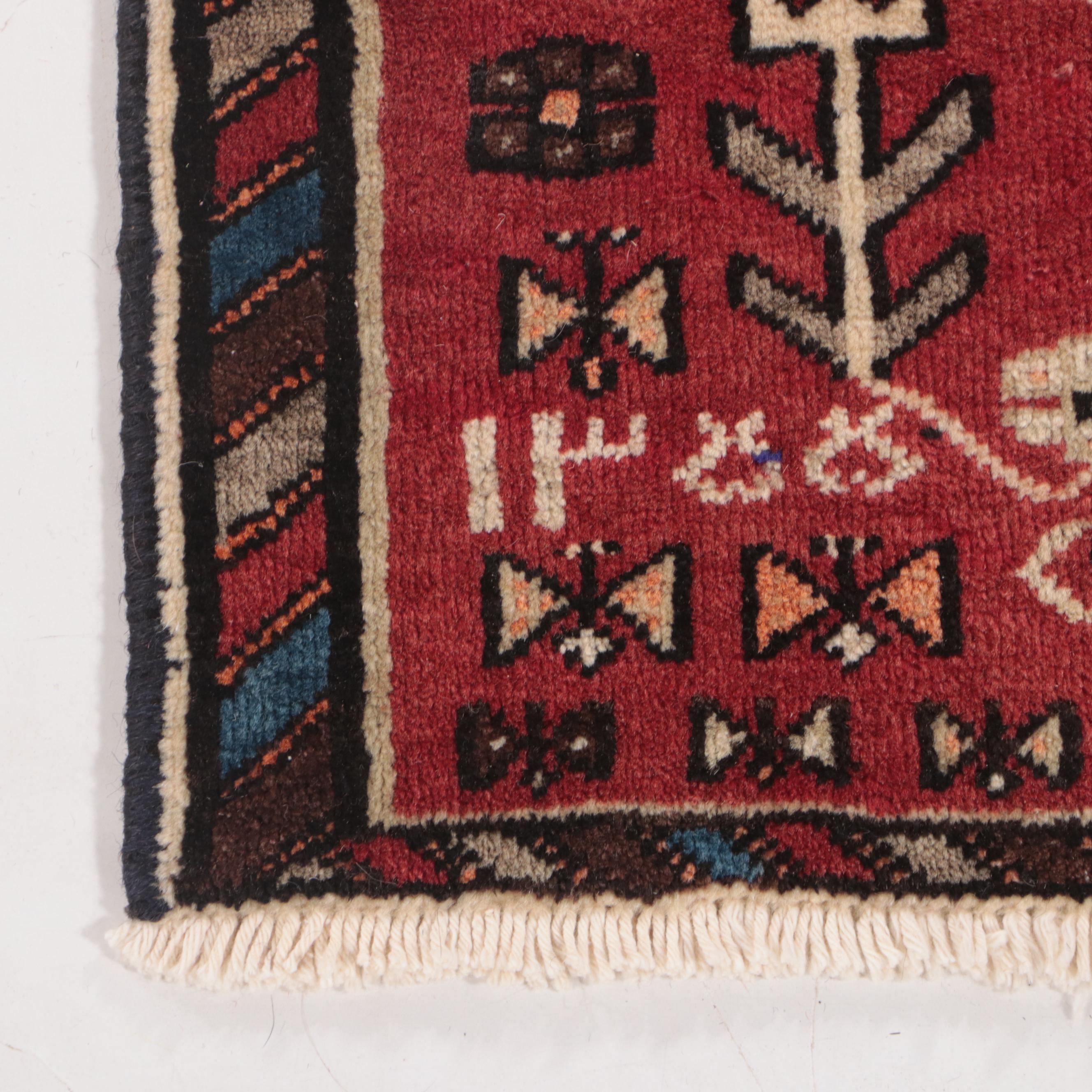 1'8 x 1'9 Hand-Knotted Northwest Persian Floor Mat