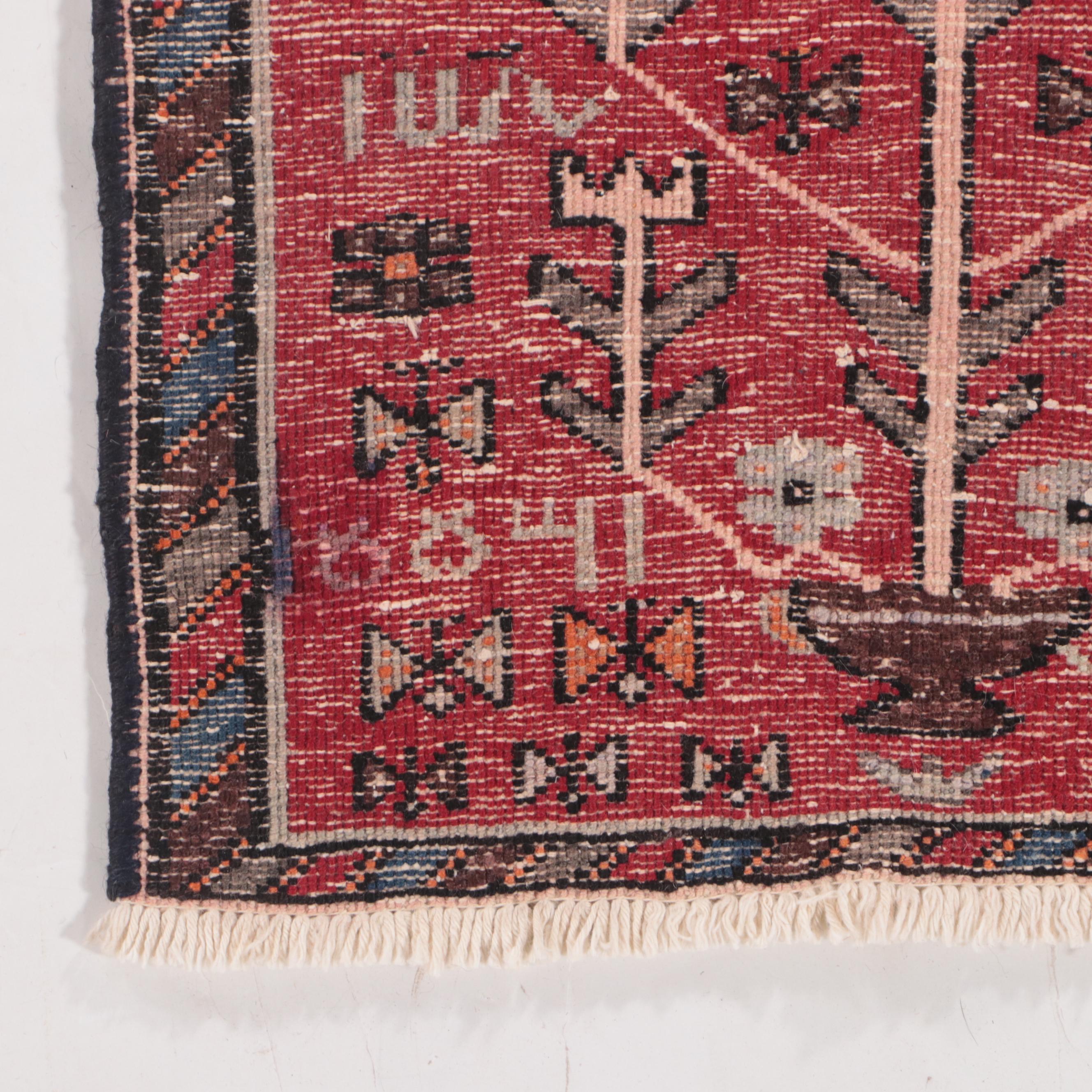 1'8 x 1'9 Hand-Knotted Northwest Persian Floor Mat