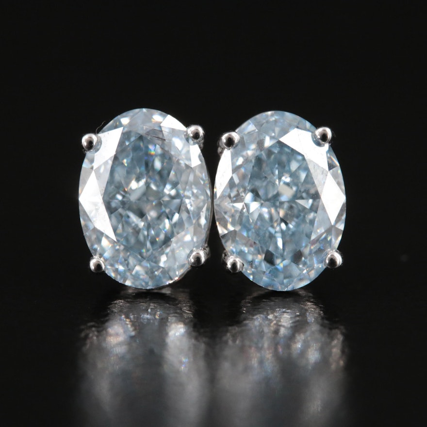 14K 3.85 Lab Grown Diamond Stud Earrings