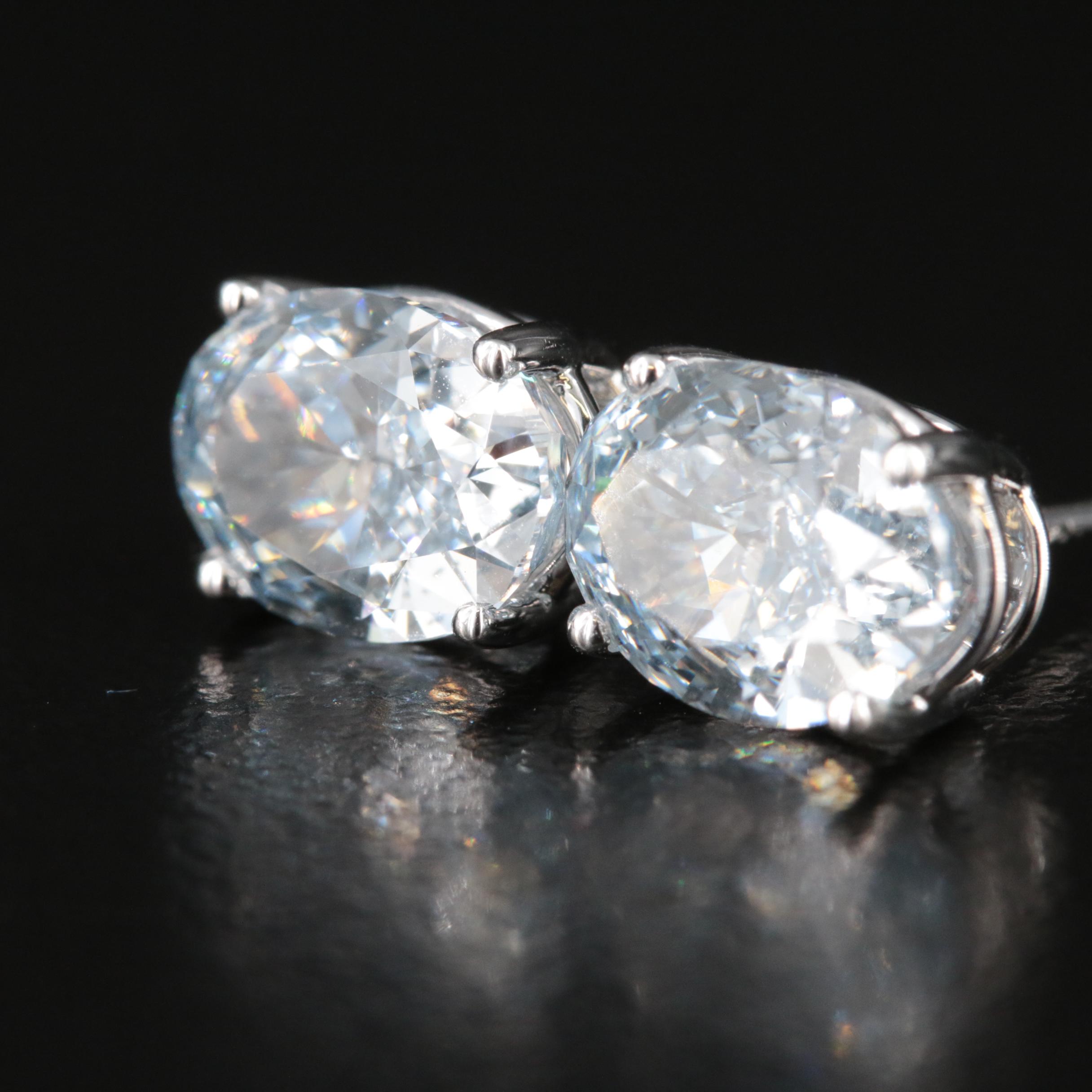 14K 3.85 Lab Grown Diamond Stud Earrings