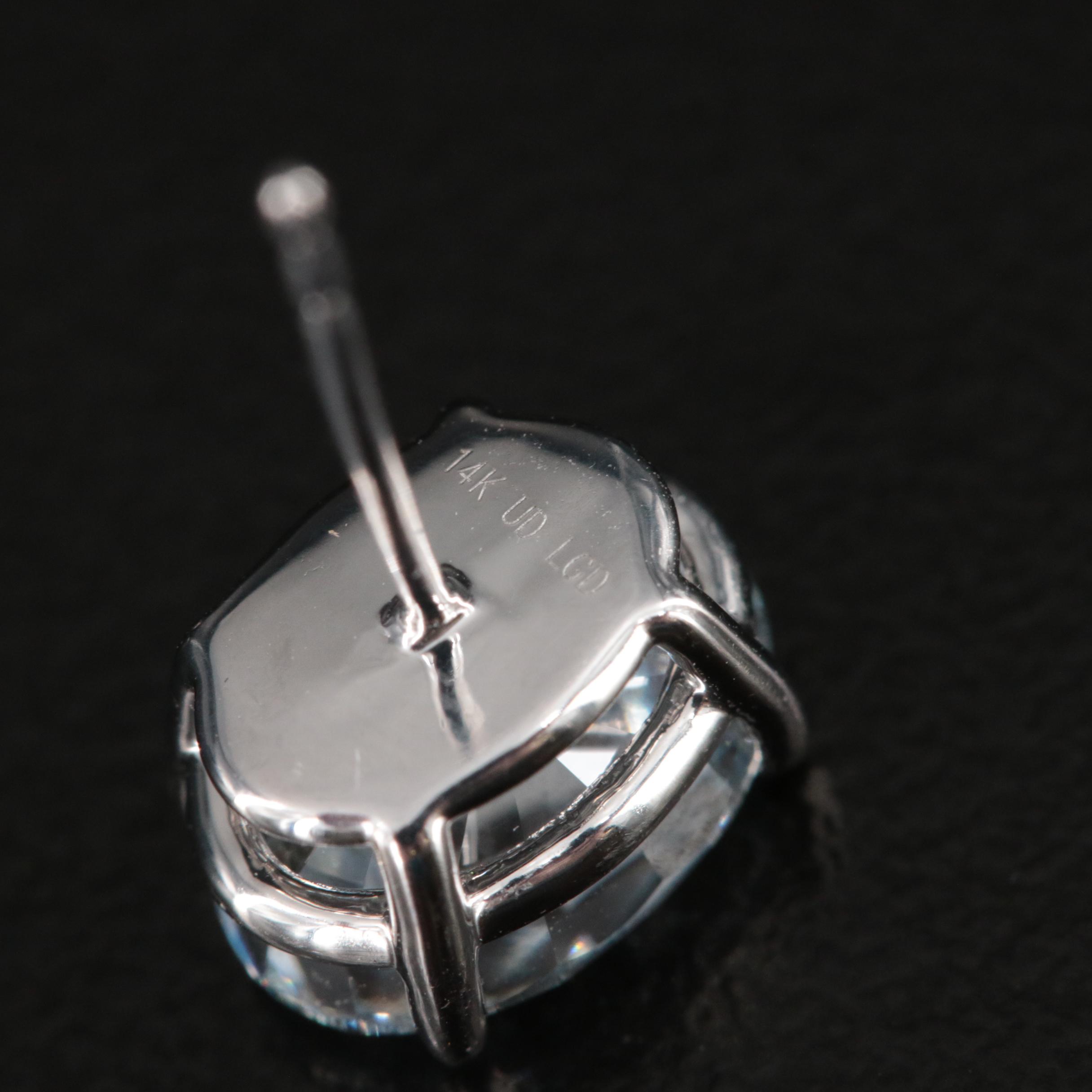 14K 3.85 Lab Grown Diamond Stud Earrings