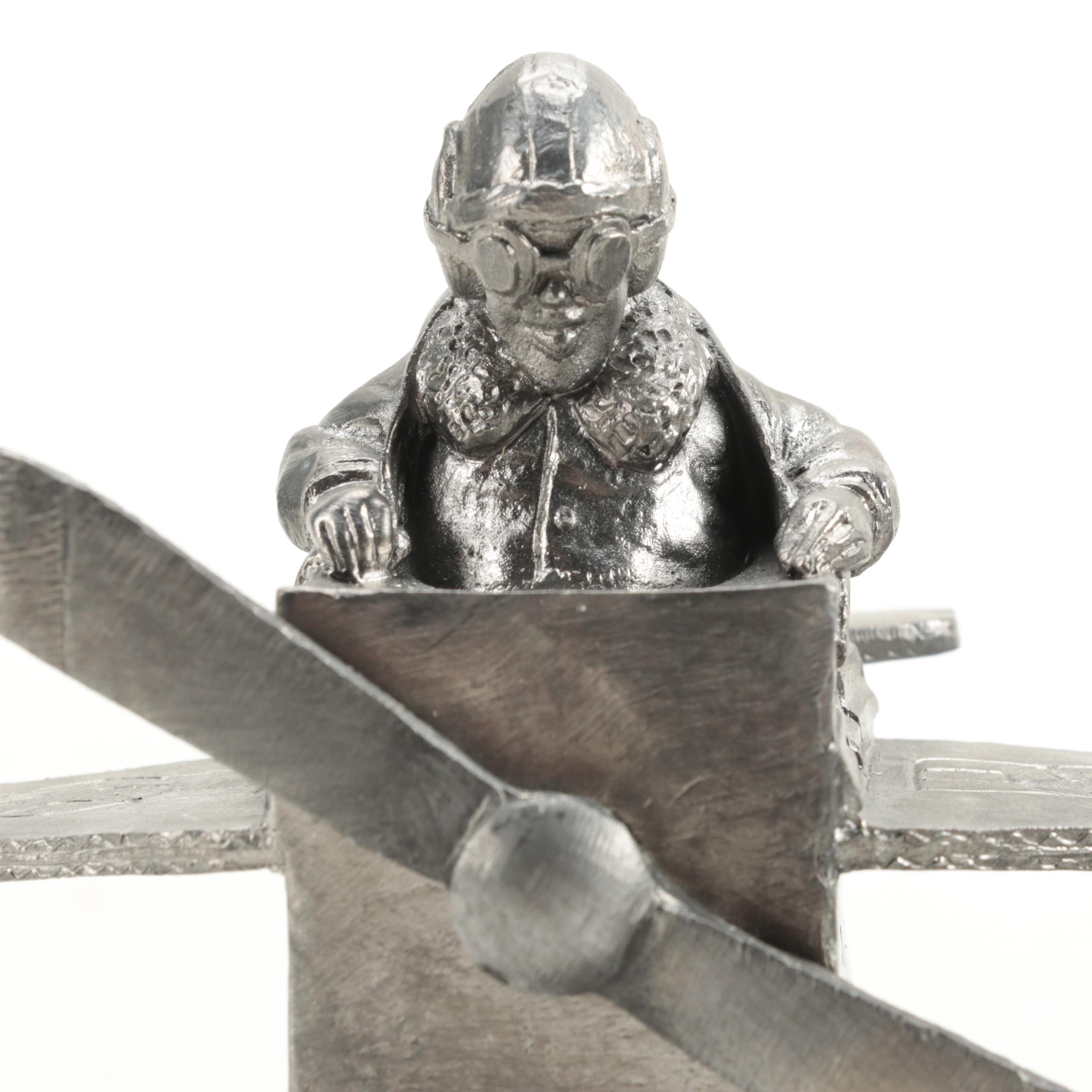 Michael Ricker with Other Airplane, Train and Western Pewter Figurines