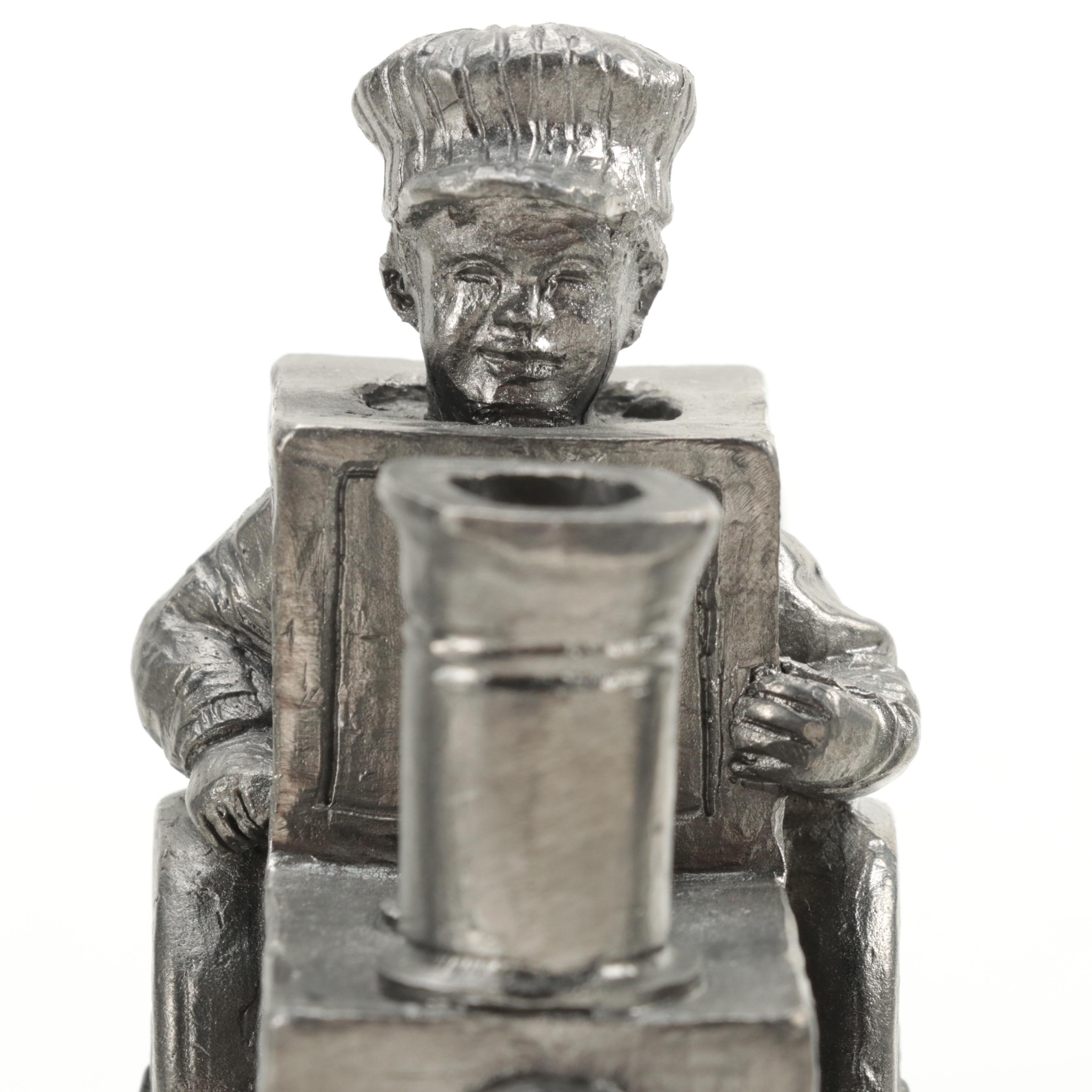 Michael Ricker with Other Airplane, Train and Western Pewter Figurines