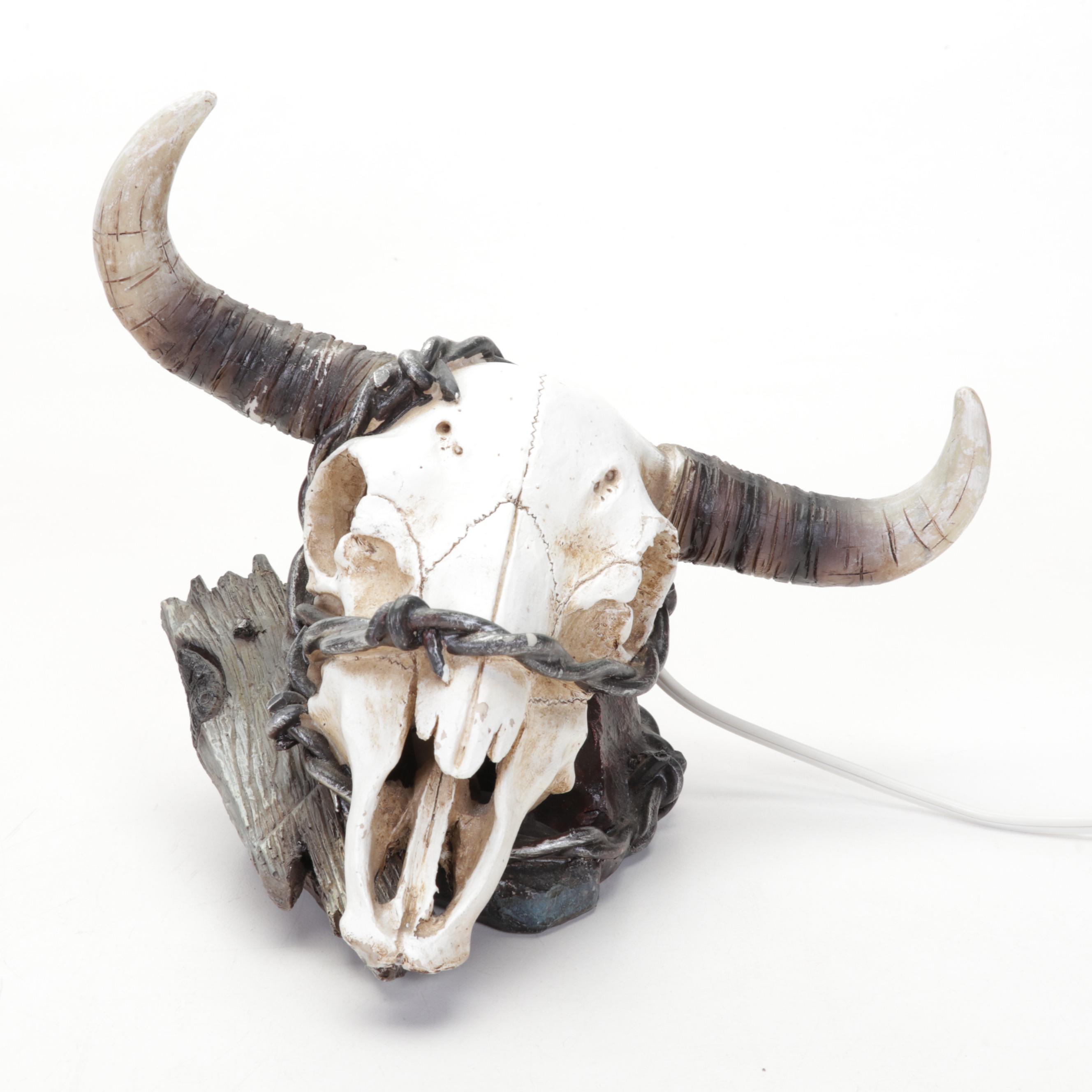 Southwestern Style Home Décor Including Bovine Skull Sculptures and More