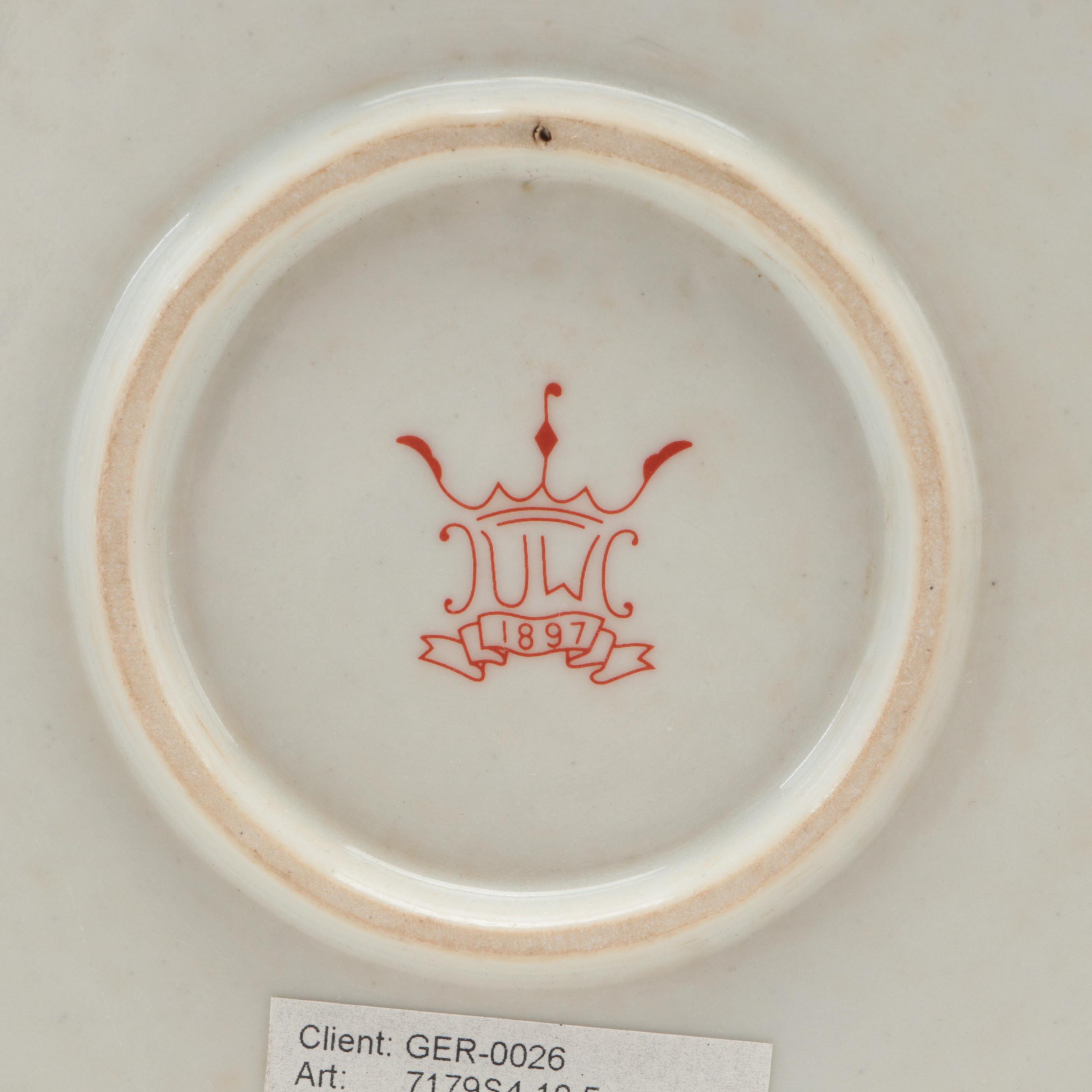 United Wilson Hand-Painted Berry Motif Porcelain Wall Plates