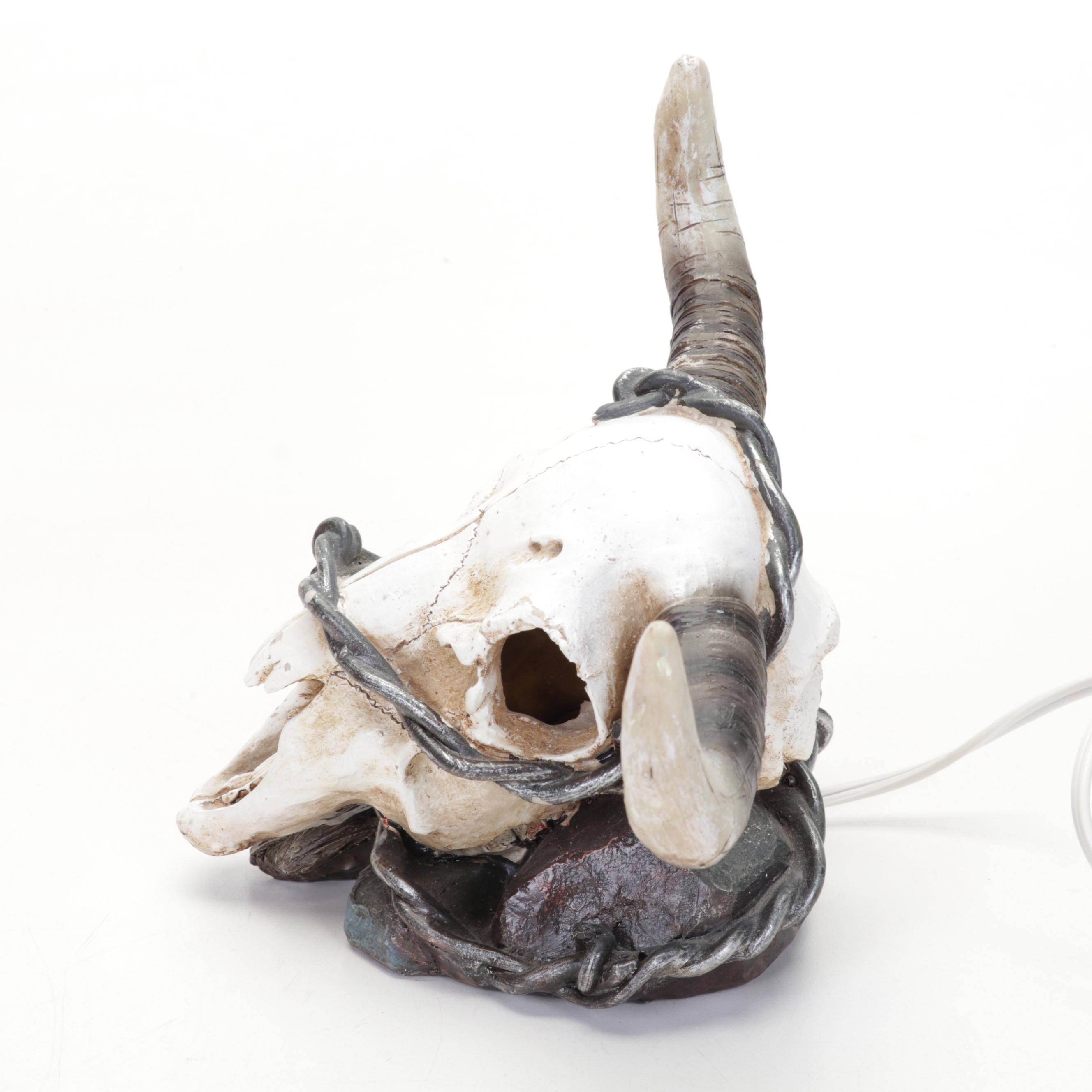 Southwestern Style Home Décor Including Bovine Skull Sculptures and More