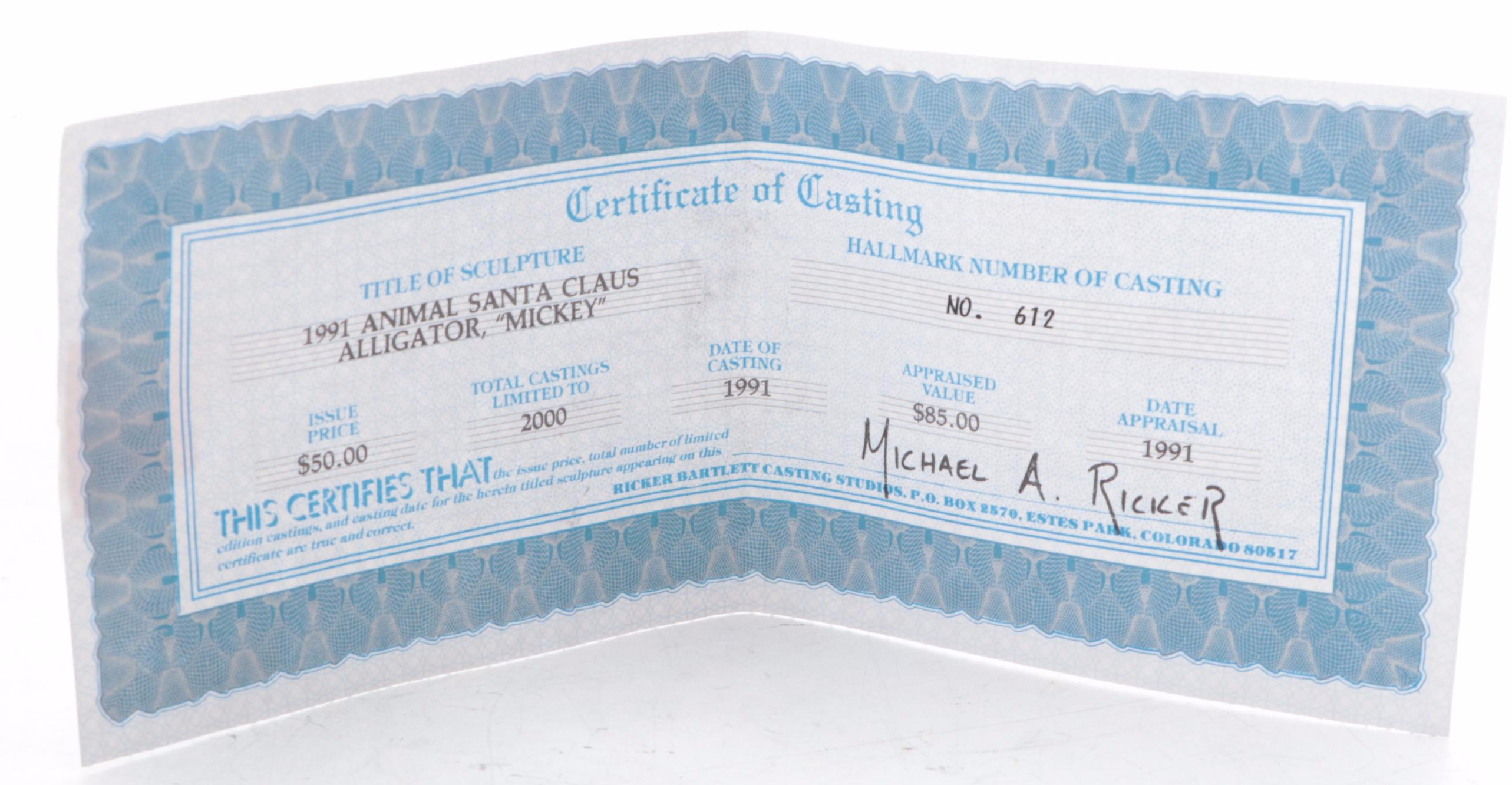 Michael A. Ricker Pewter Figurines "Elizabeth", "Mickey", and "Bo Bo and Tyler"