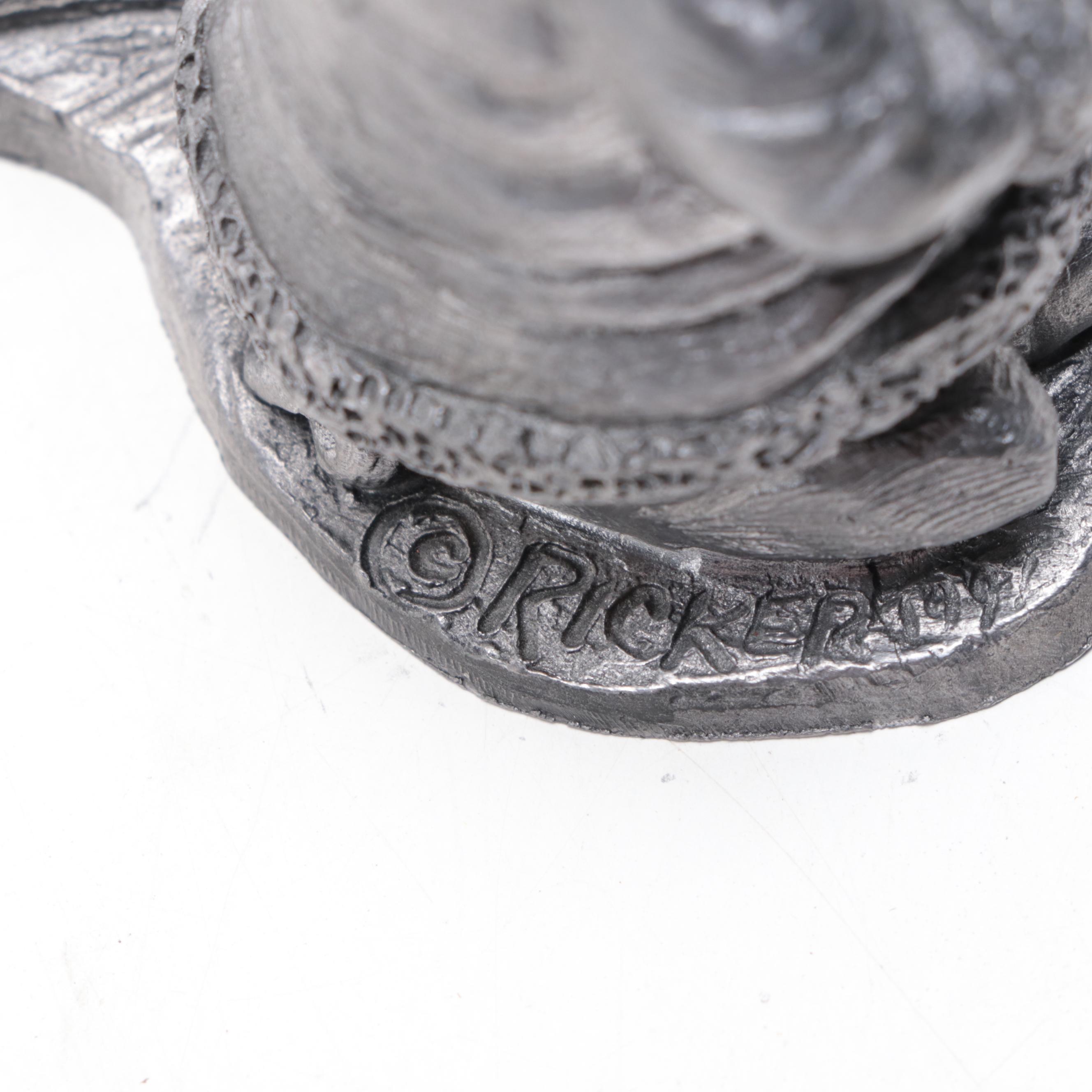 Michael A. Ricker Pewter Figurines "Elizabeth", "Mickey", and "Bo Bo and Tyler"