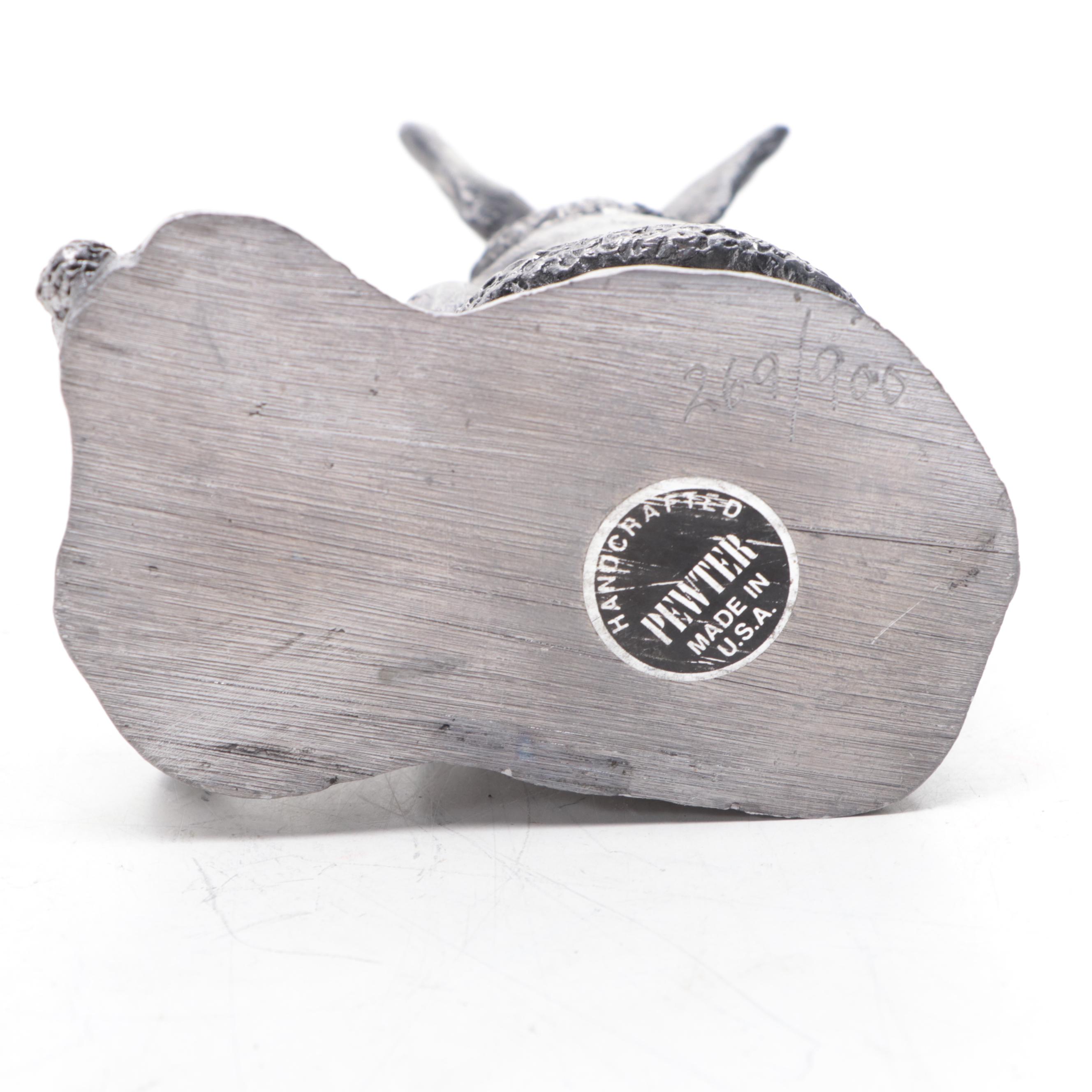 Michael A. Ricker Pewter Figurines "Elizabeth", "Mickey", and "Bo Bo and Tyler"