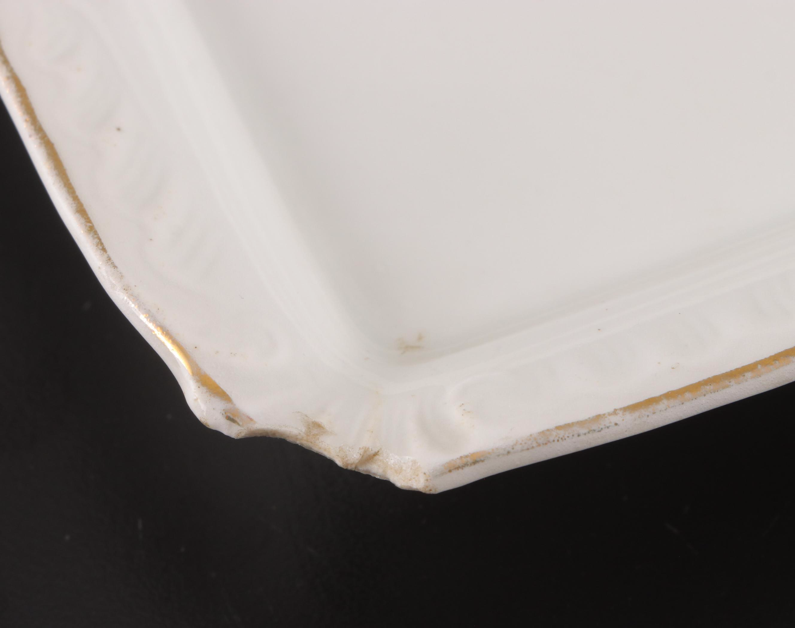 Gilt Porcelain Cheese Keeper with Other Home Décor