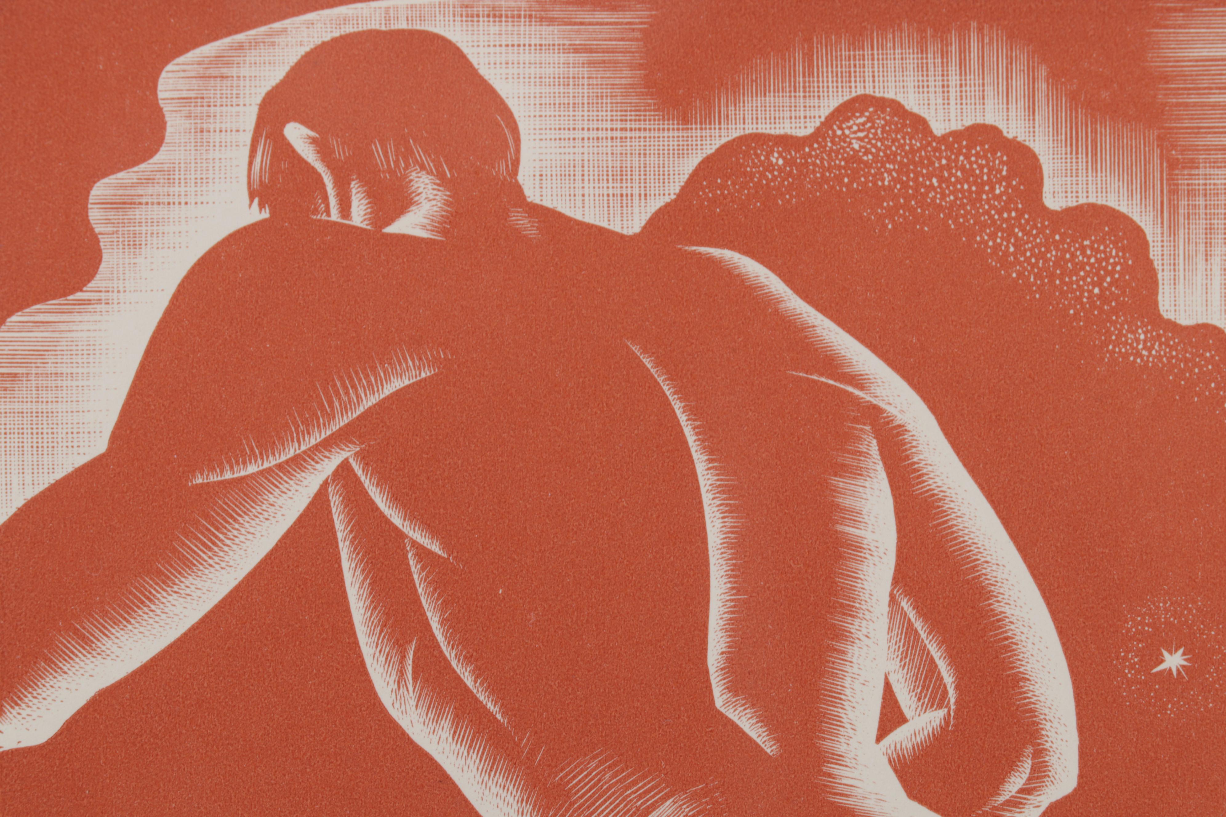 Lynd Ward Art Deco Woodcut From "Wild Pilgrimage," 1932