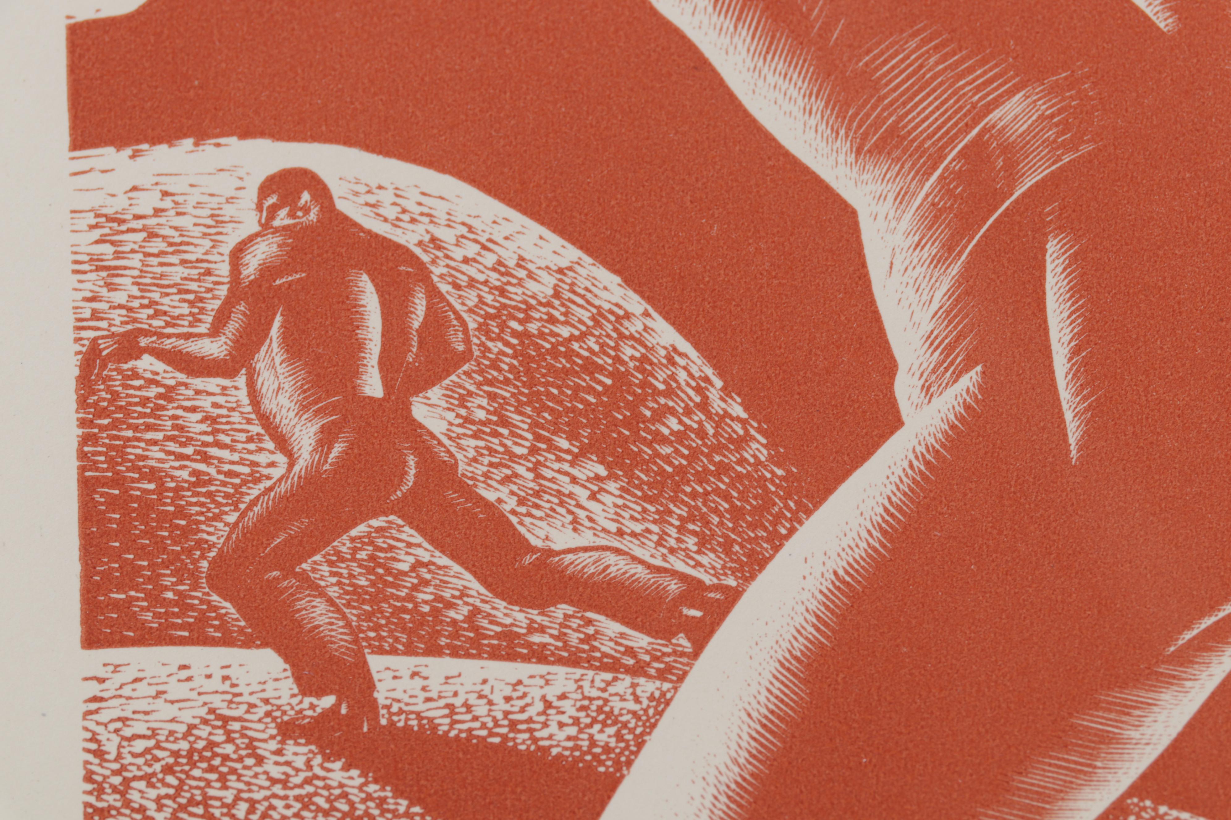 Lynd Ward Art Deco Woodcut From "Wild Pilgrimage," 1932