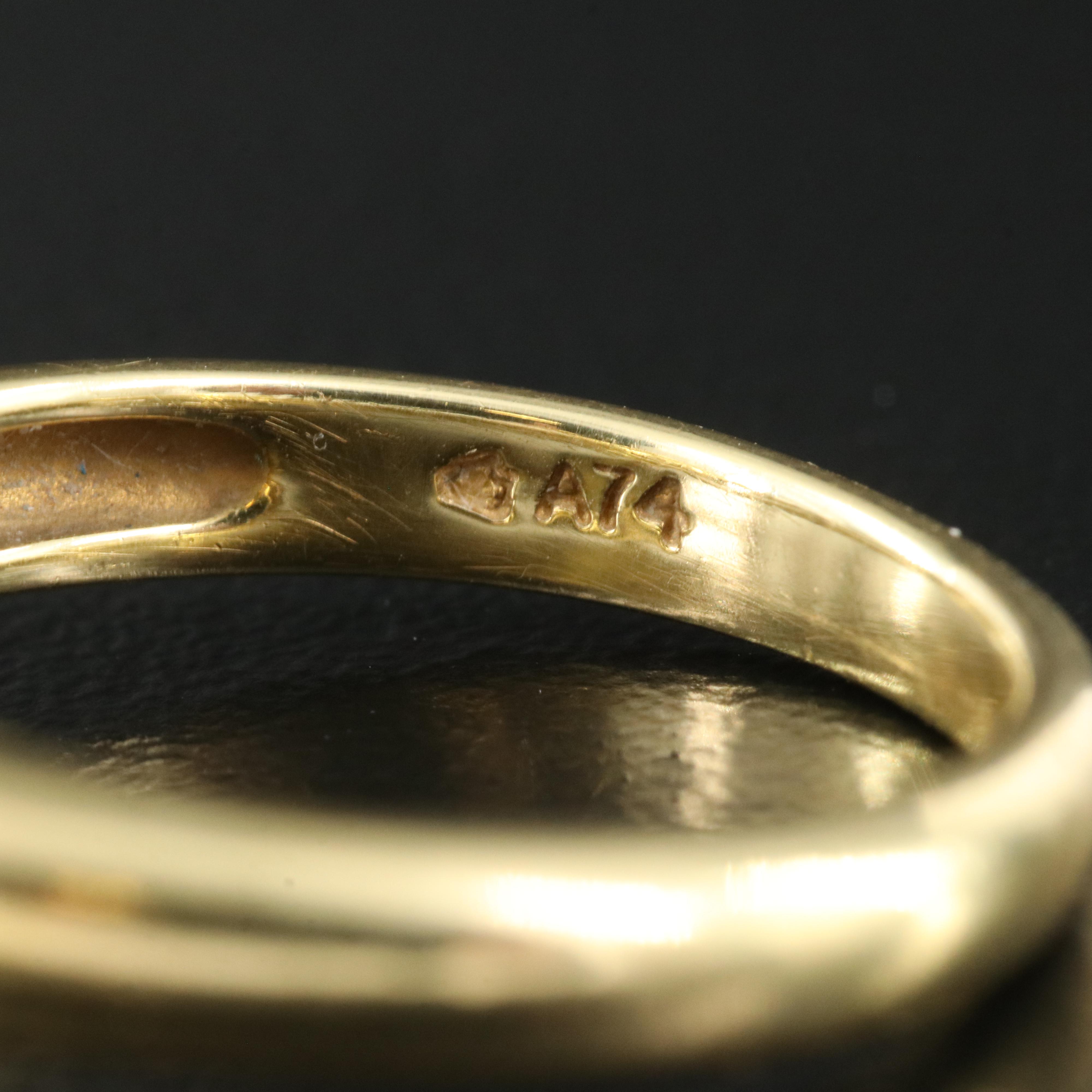 18K 0.54 CTW Diamond and Emerald Ring