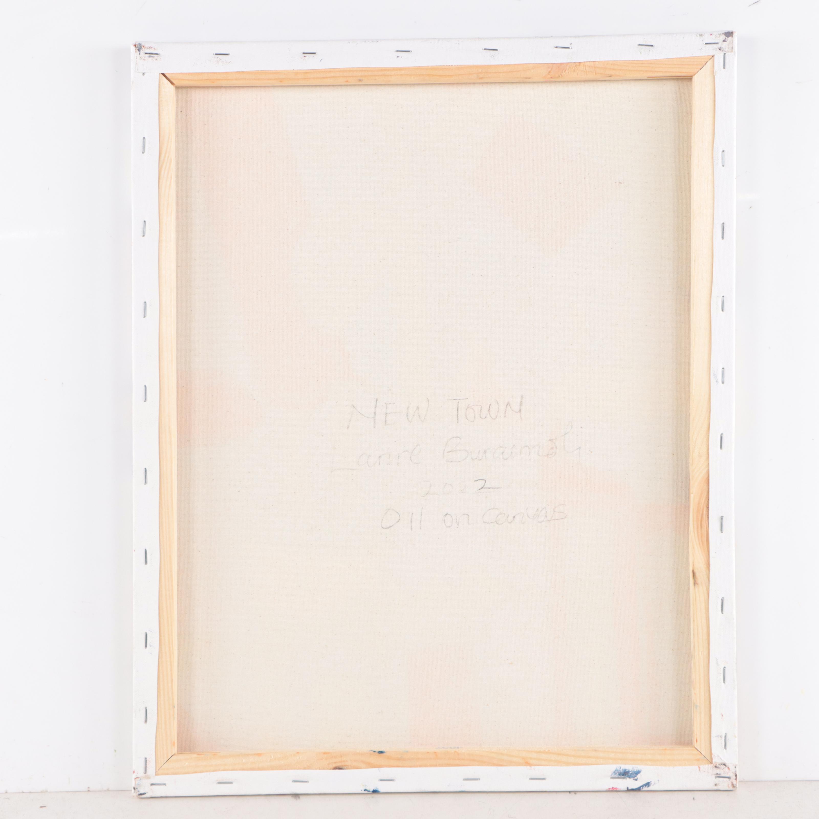 Lanre Buraimoh Oil Painting "New Town," 2022