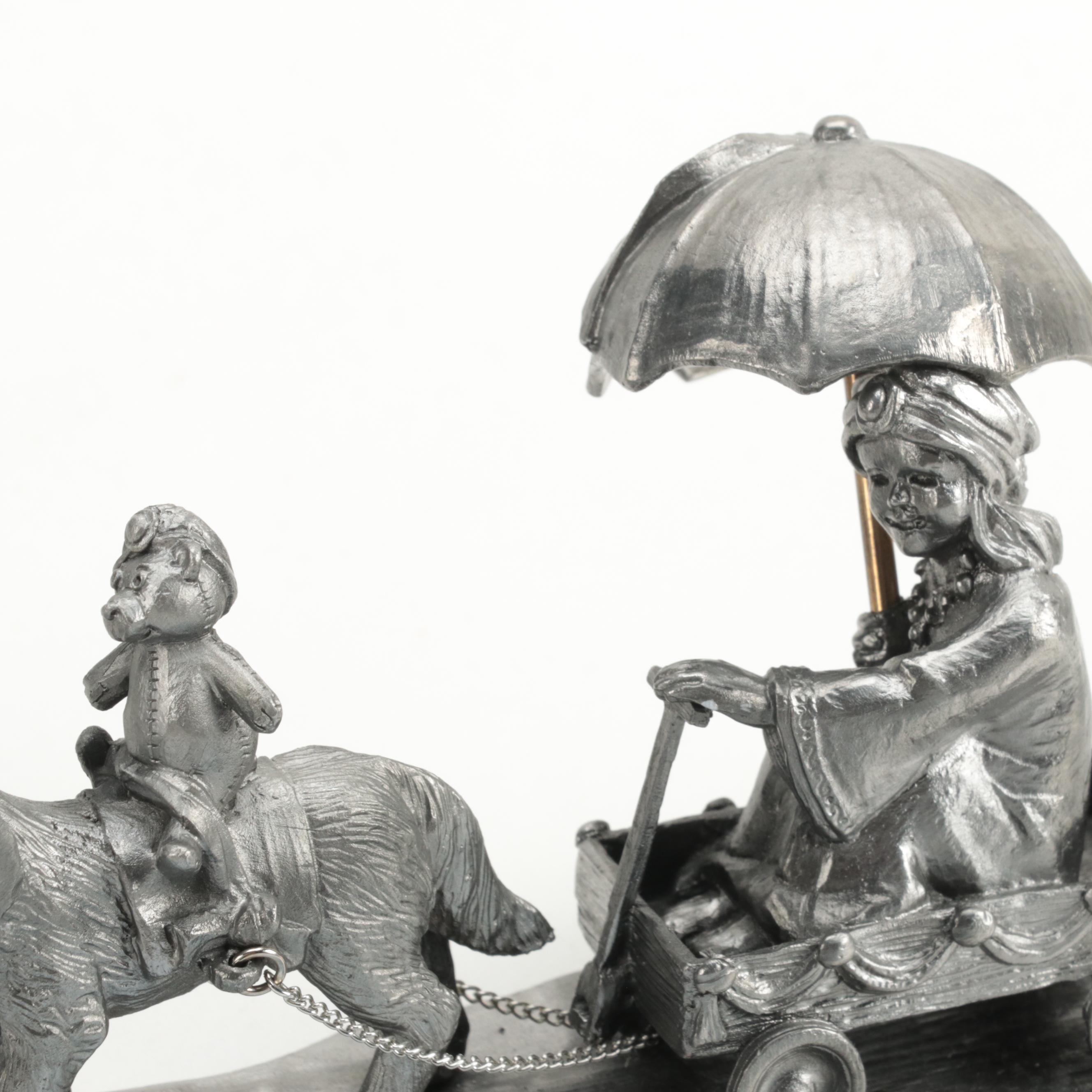 Michael A. Ricker Pewter Figurines "Marjorie", "Gary", and "Wendi"