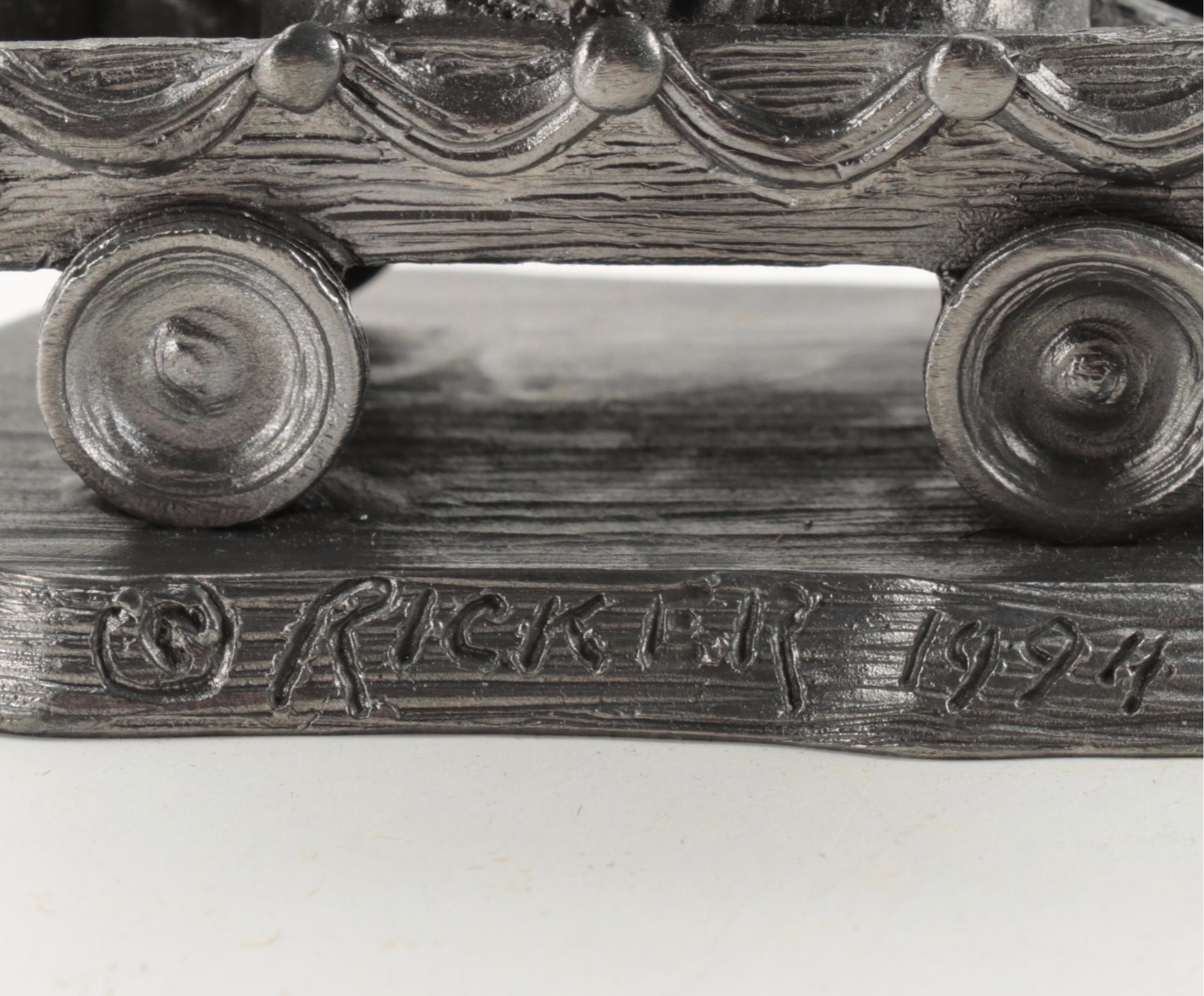 Michael A. Ricker Pewter Figurines "Marjorie", "Gary", and "Wendi"